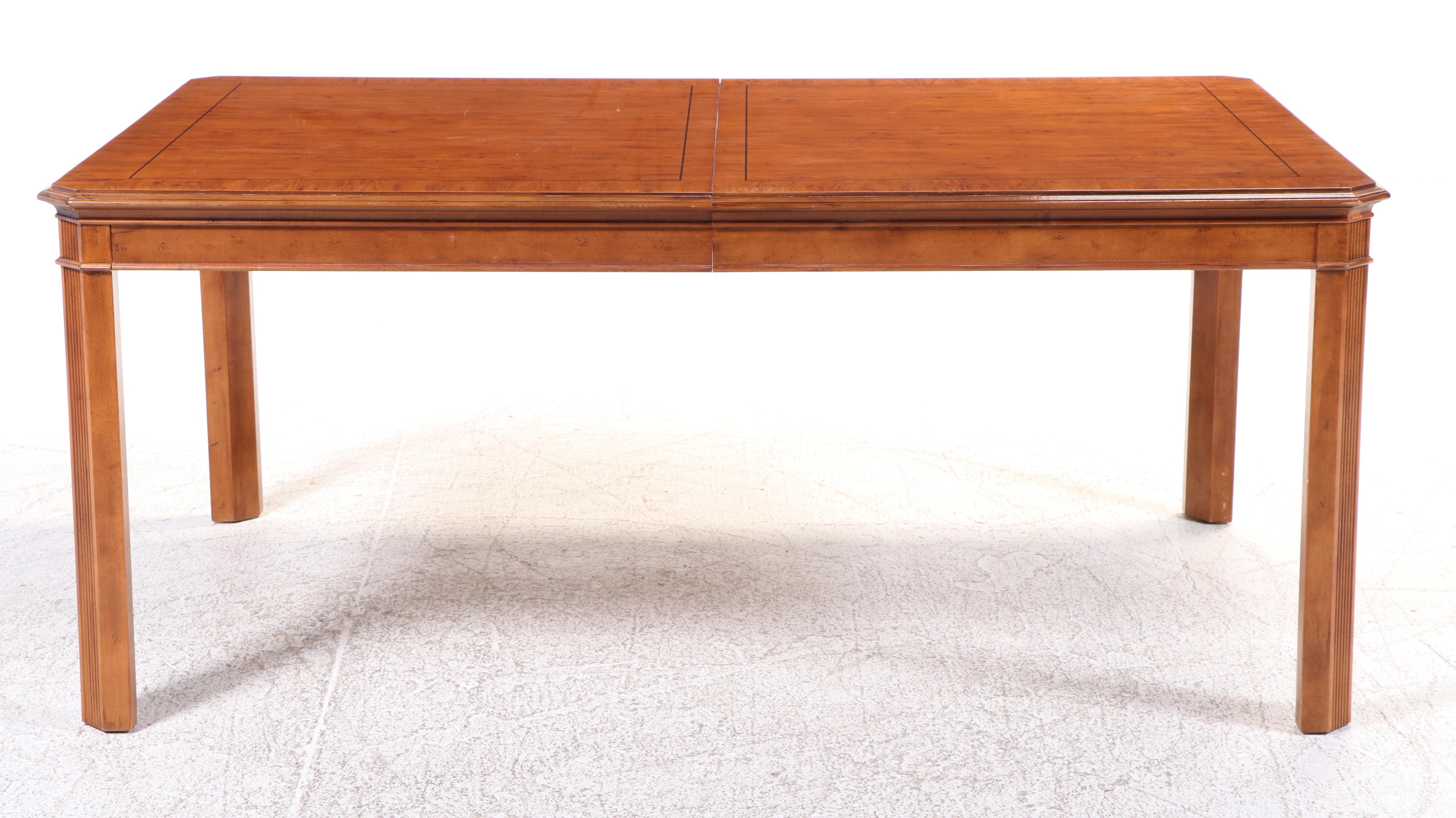 Drexel-Heritage Cherry Dining Table and Six Chairs