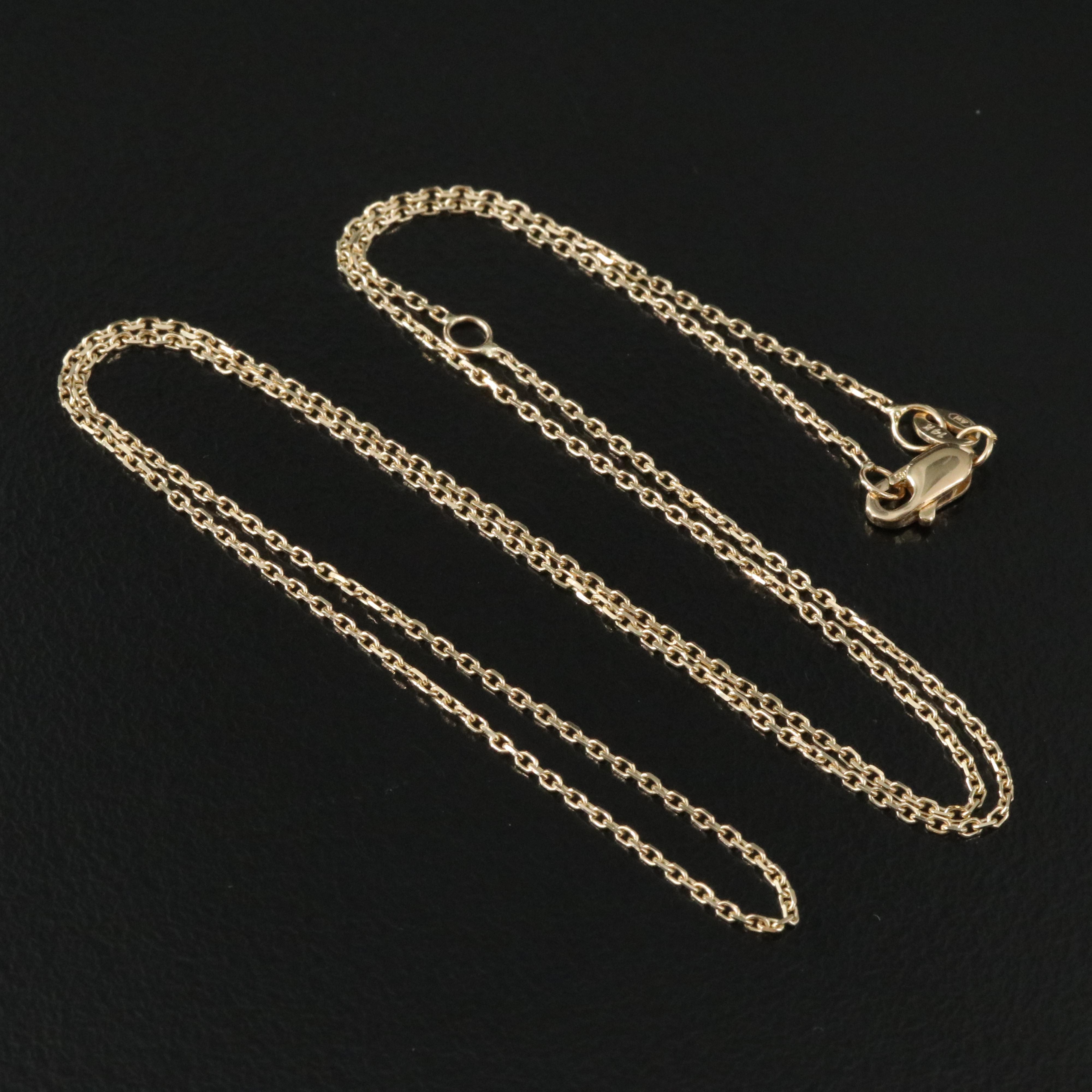 14K Beveled Edge Cable Chain Necklace Everything But The House