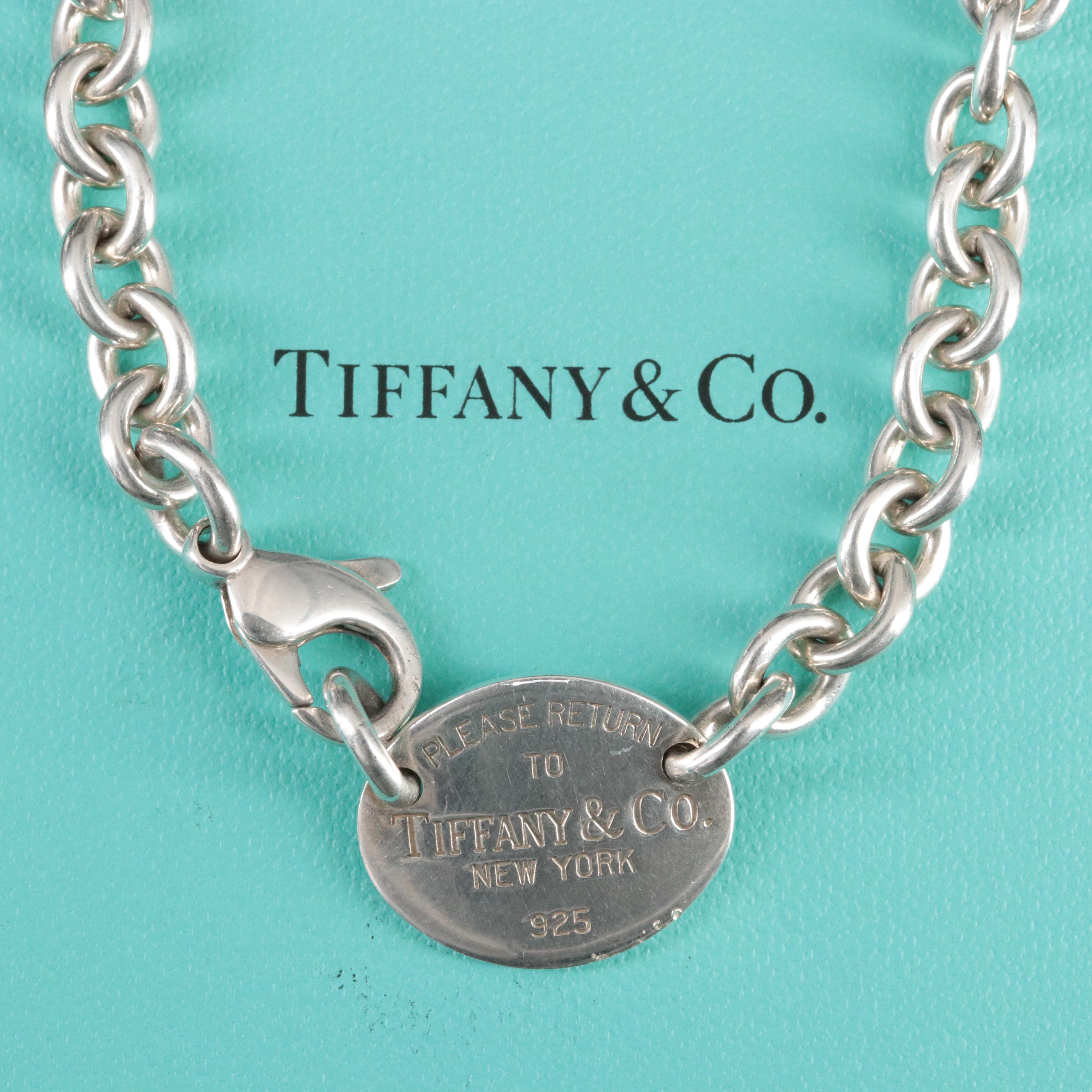 Tiffany & Co. Return to Tiffany Sterling Oval Tag Necklace