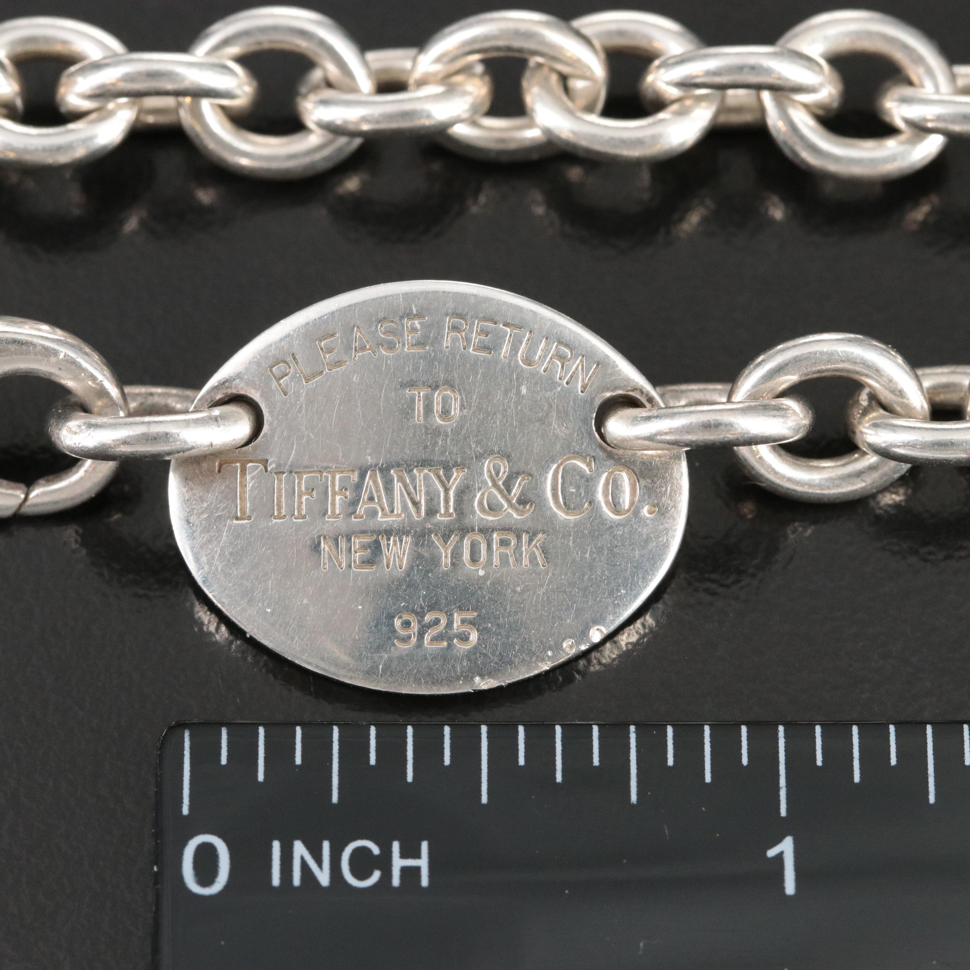 Tiffany & Co. Return to Tiffany Sterling Oval Tag Necklace