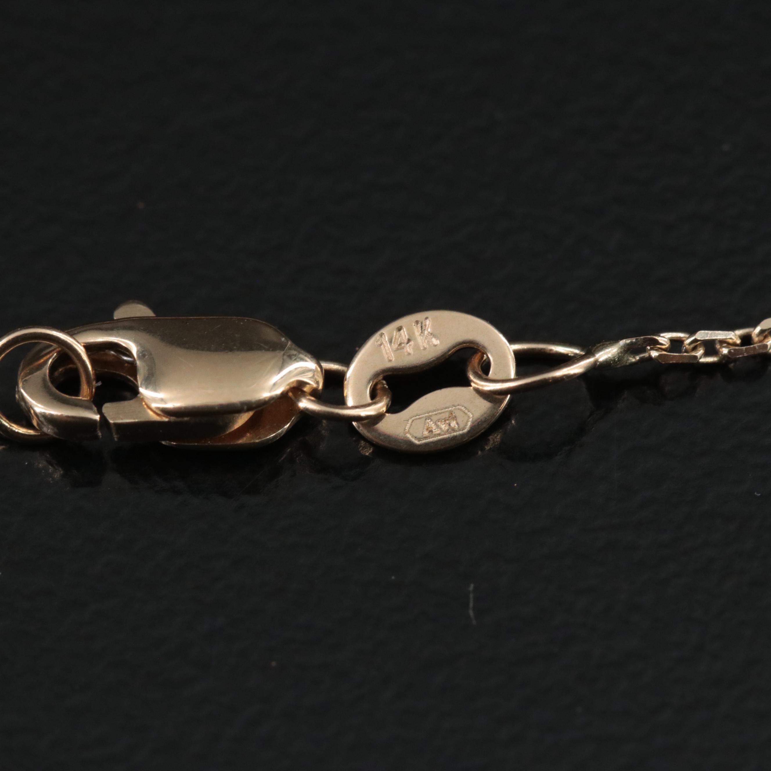 14K Beveled Edge Cable Chain Necklace Everything But The House