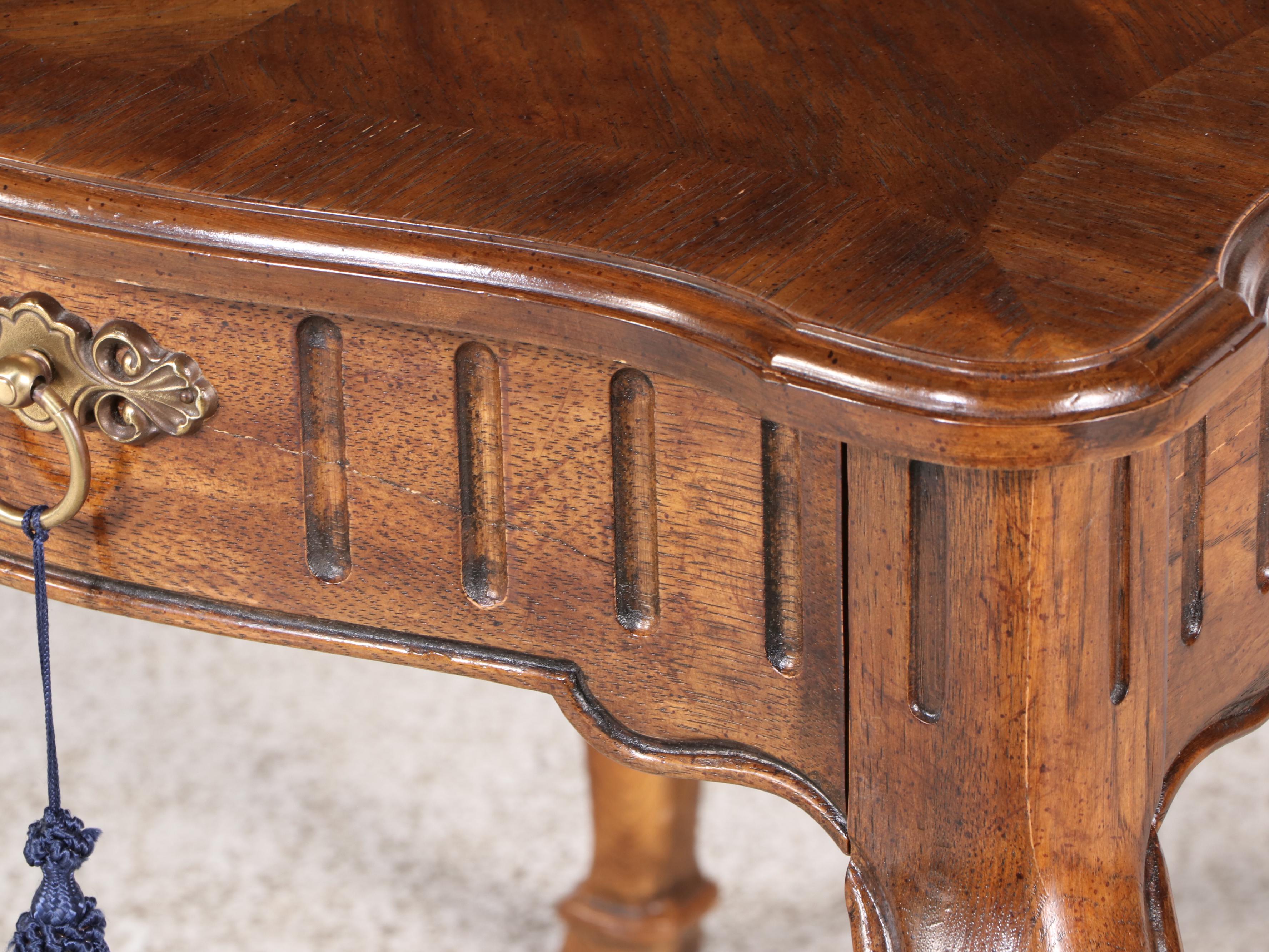Drexel French Provincial Style Oak Side Table, Late 20th Century
