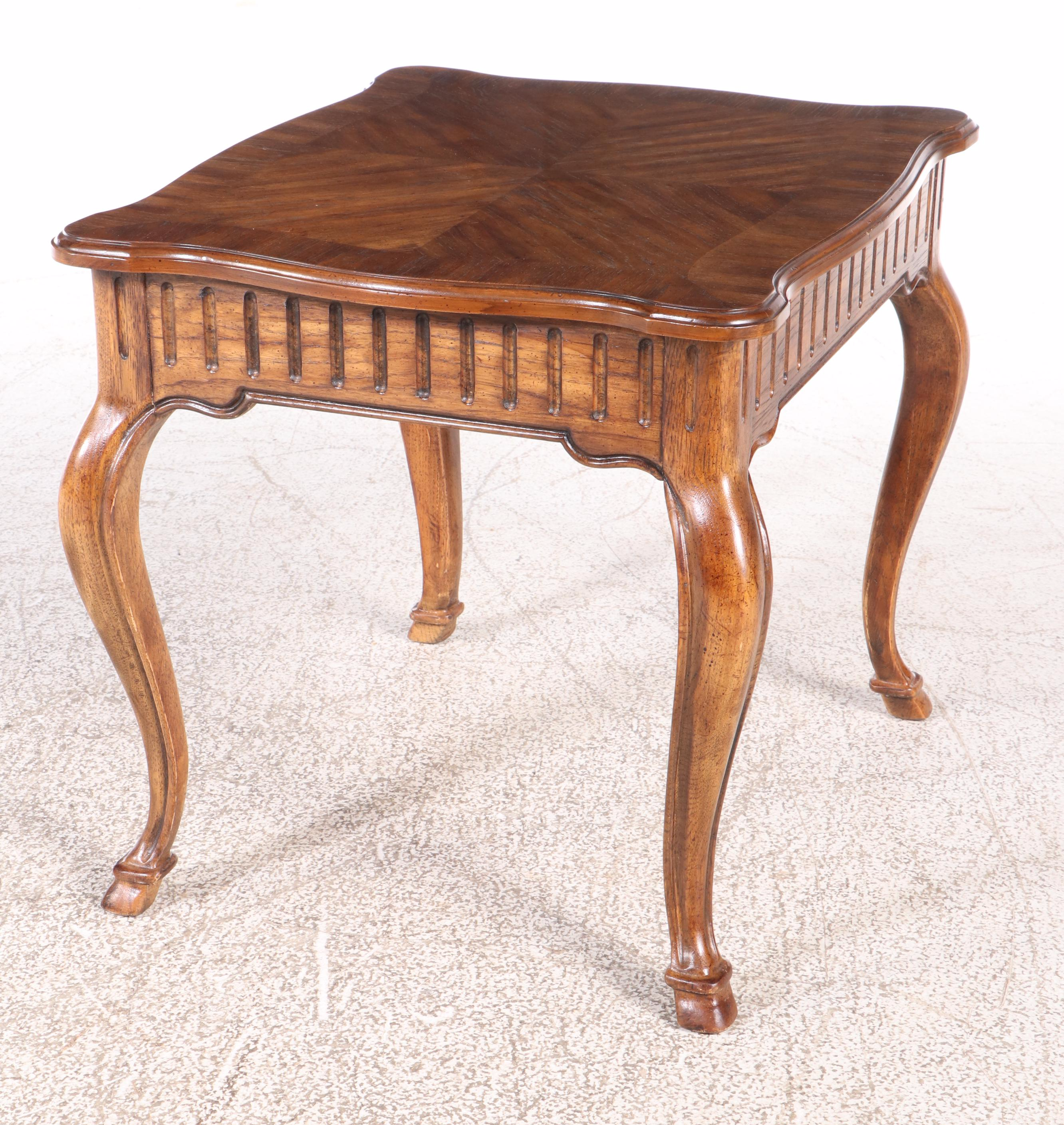 Drexel French Provincial Style Oak Side Table, Late 20th Century