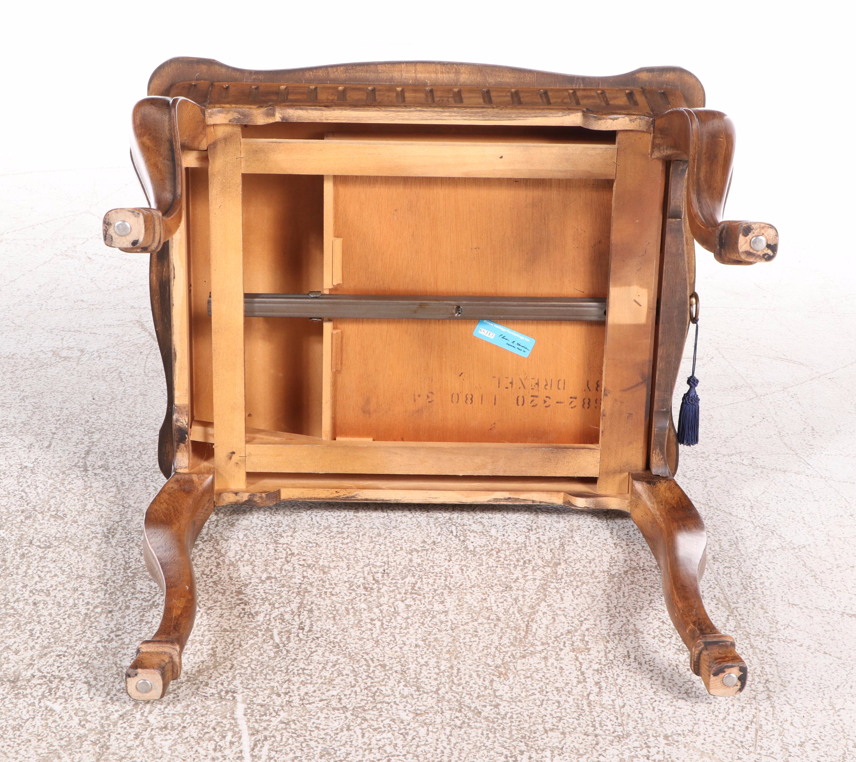 Drexel French Provincial Style Oak Side Table, Late 20th Century