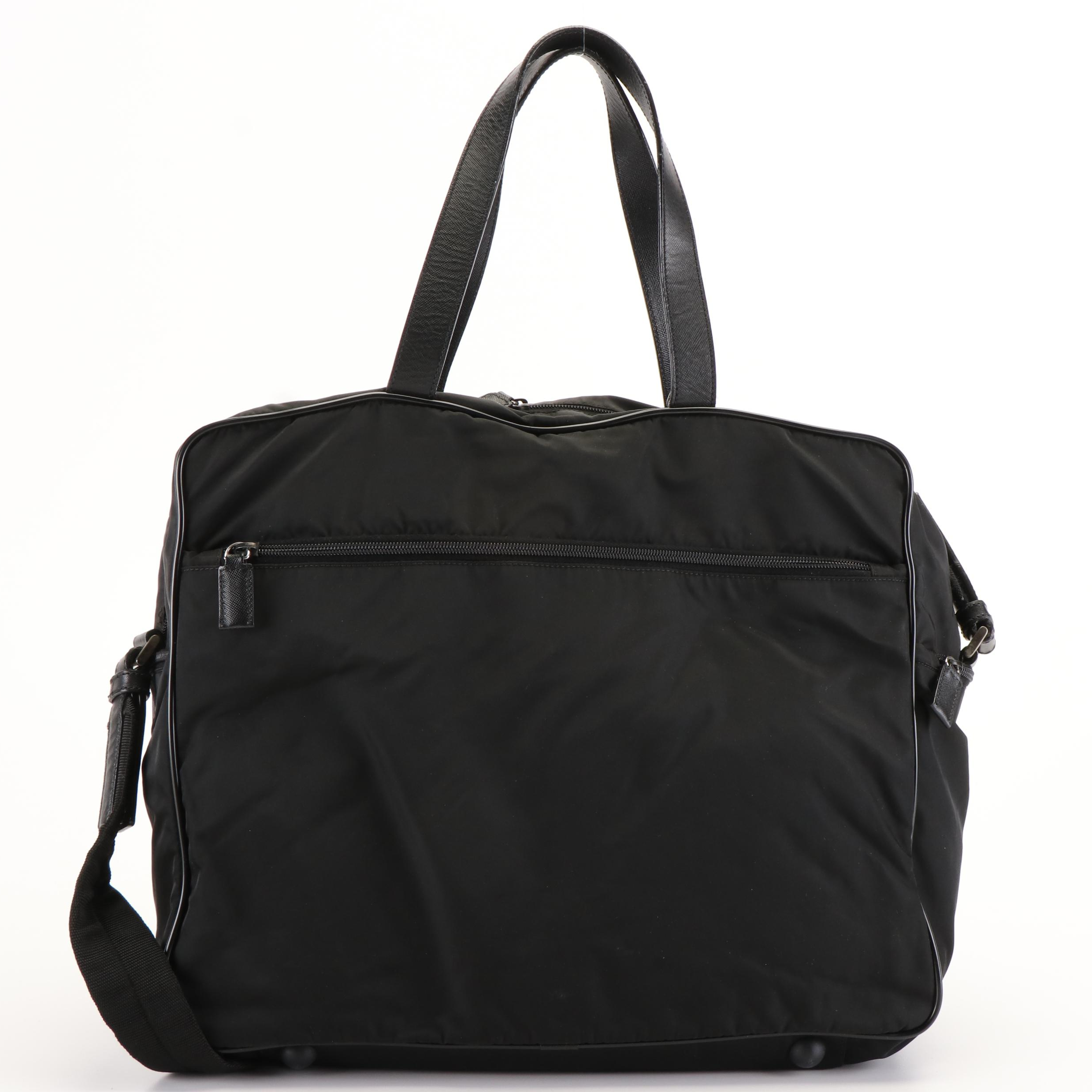 Prada Black Tessuto Nylon Business Bag