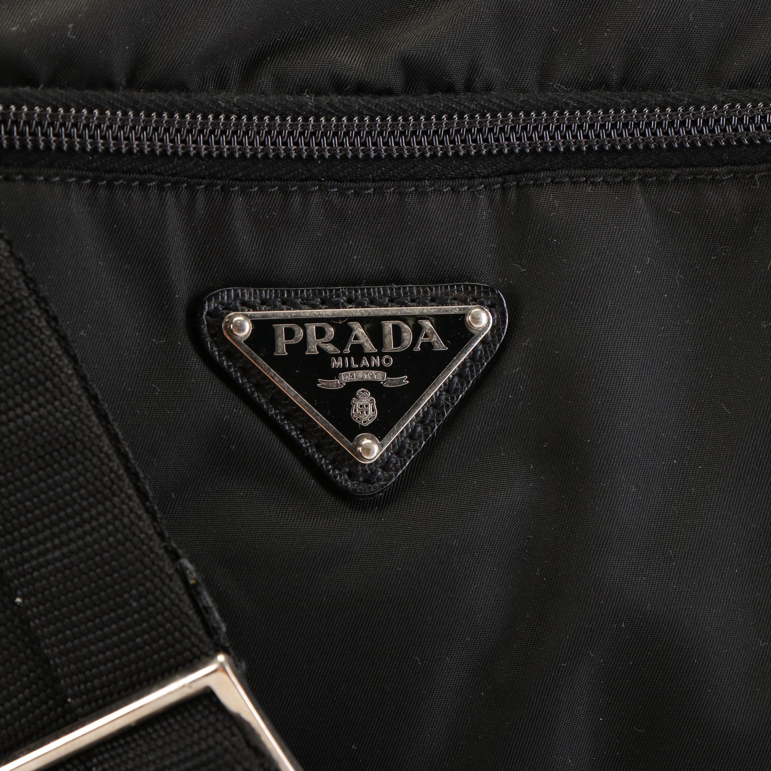 Prada Black Tessuto Nylon Business Bag