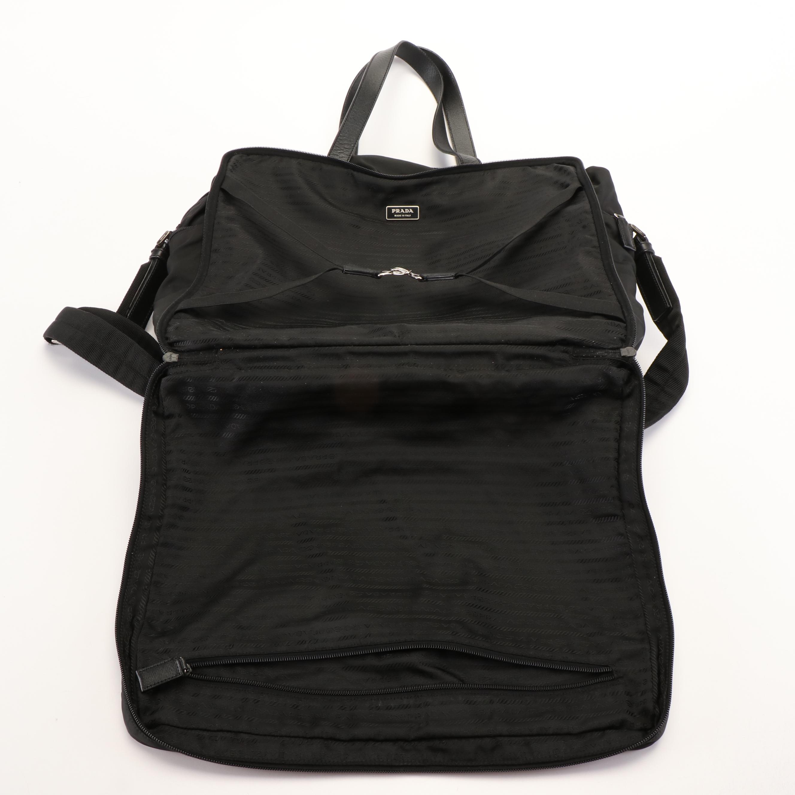 Prada Black Tessuto Nylon Business Bag