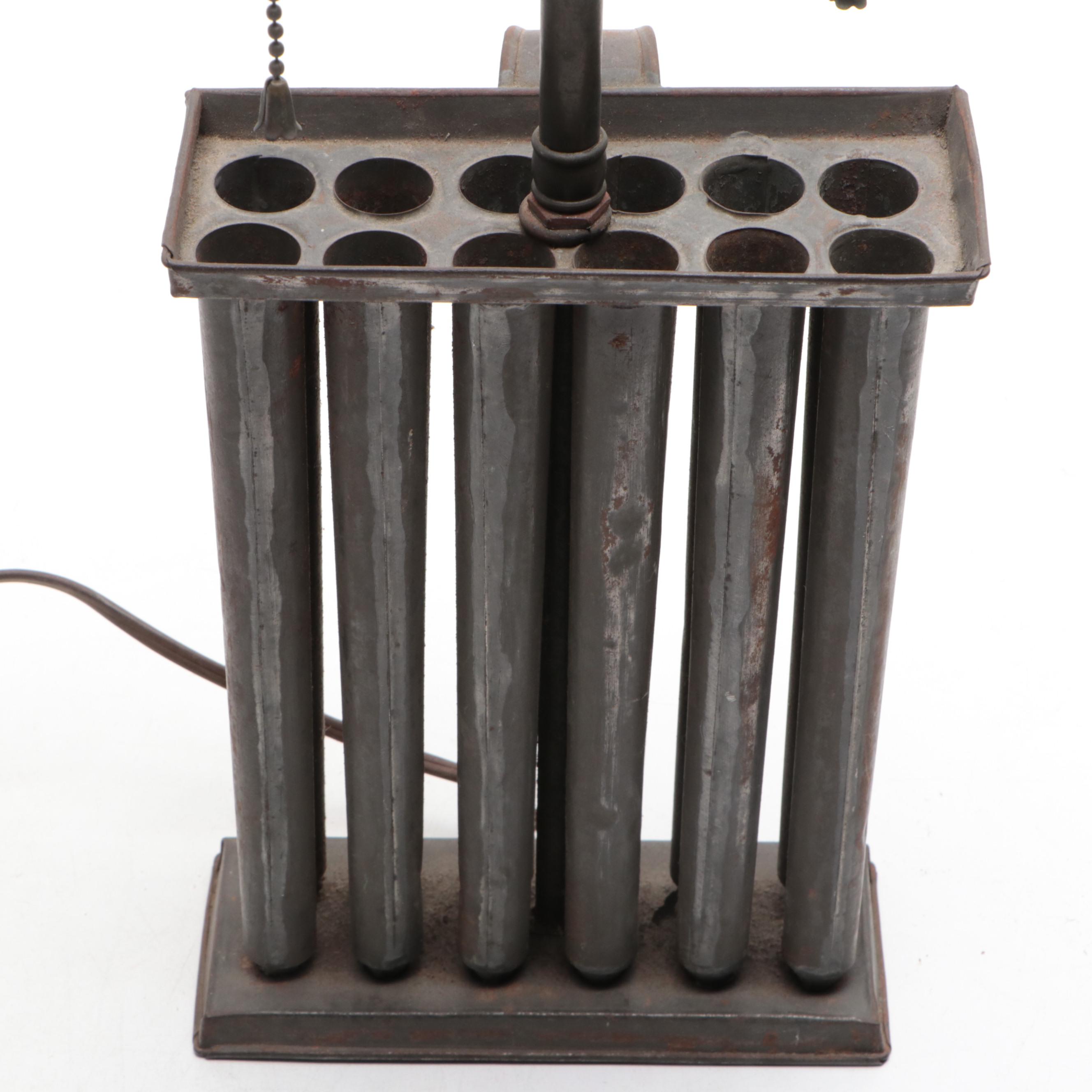 Colonial Tin Candle Mold Converted Table Lamp