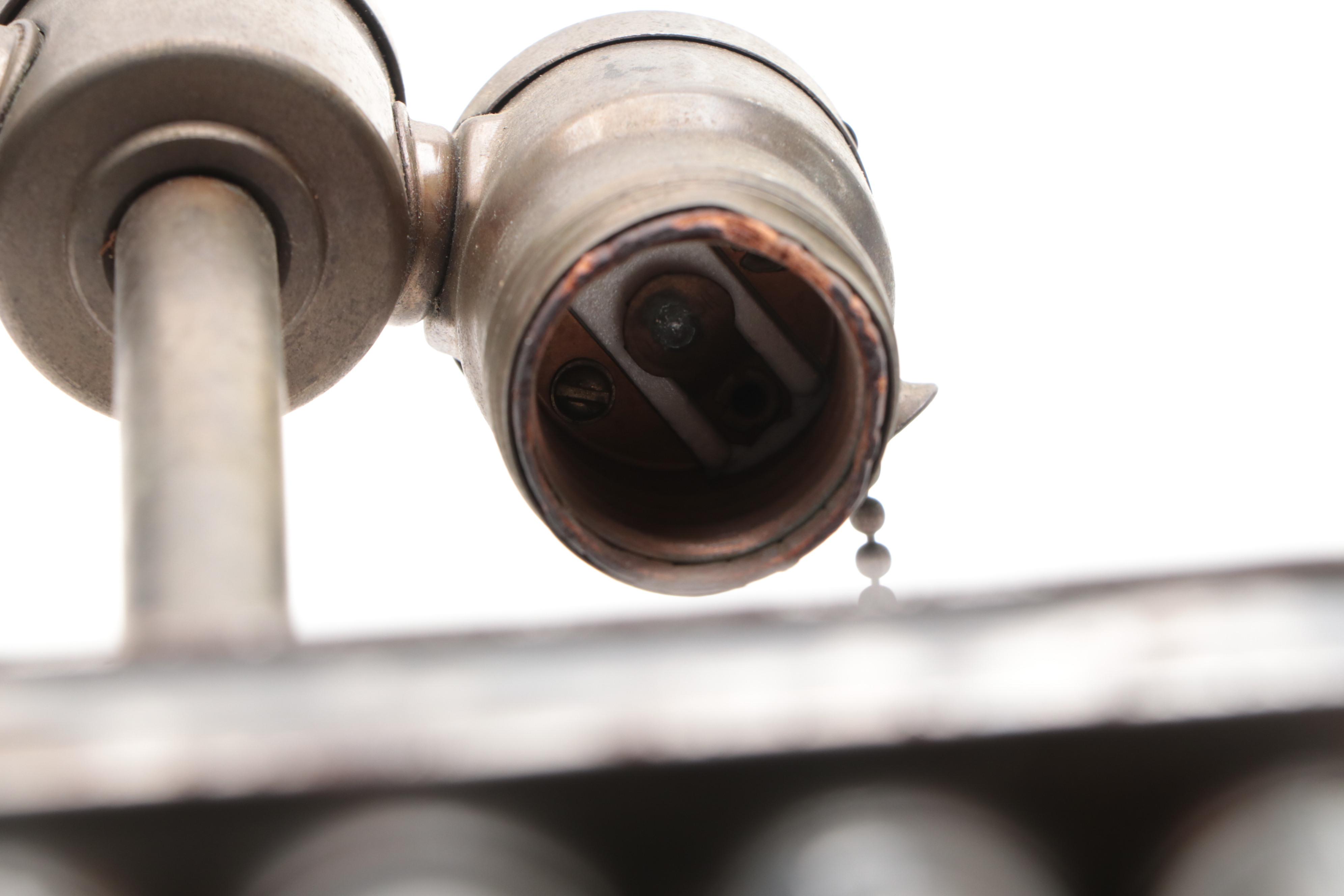 Colonial Tin Candle Mold Converted Table Lamp