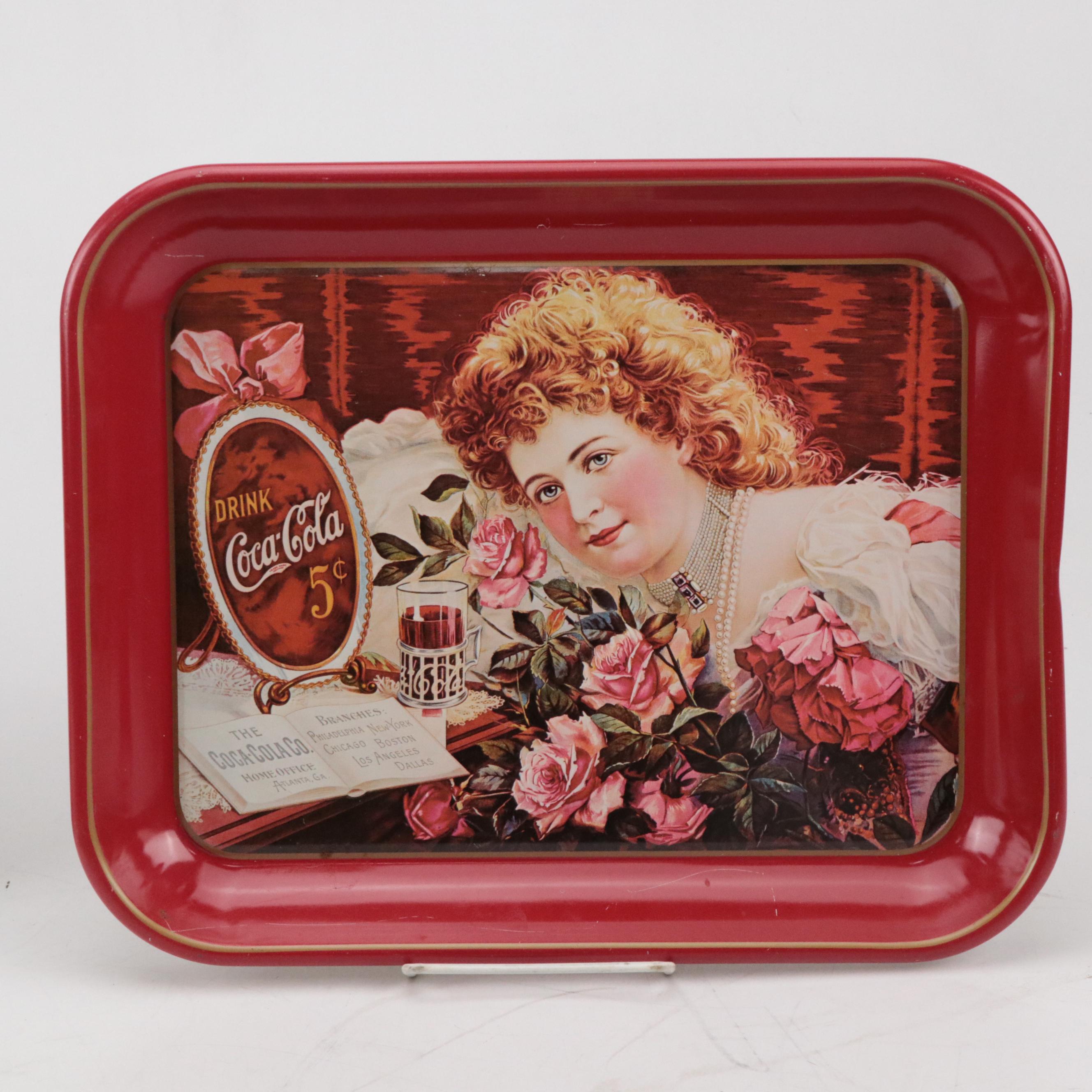 Replica Coca Cola Tip Trays and Reprinted Marilyn Monroe 1957 Calendar