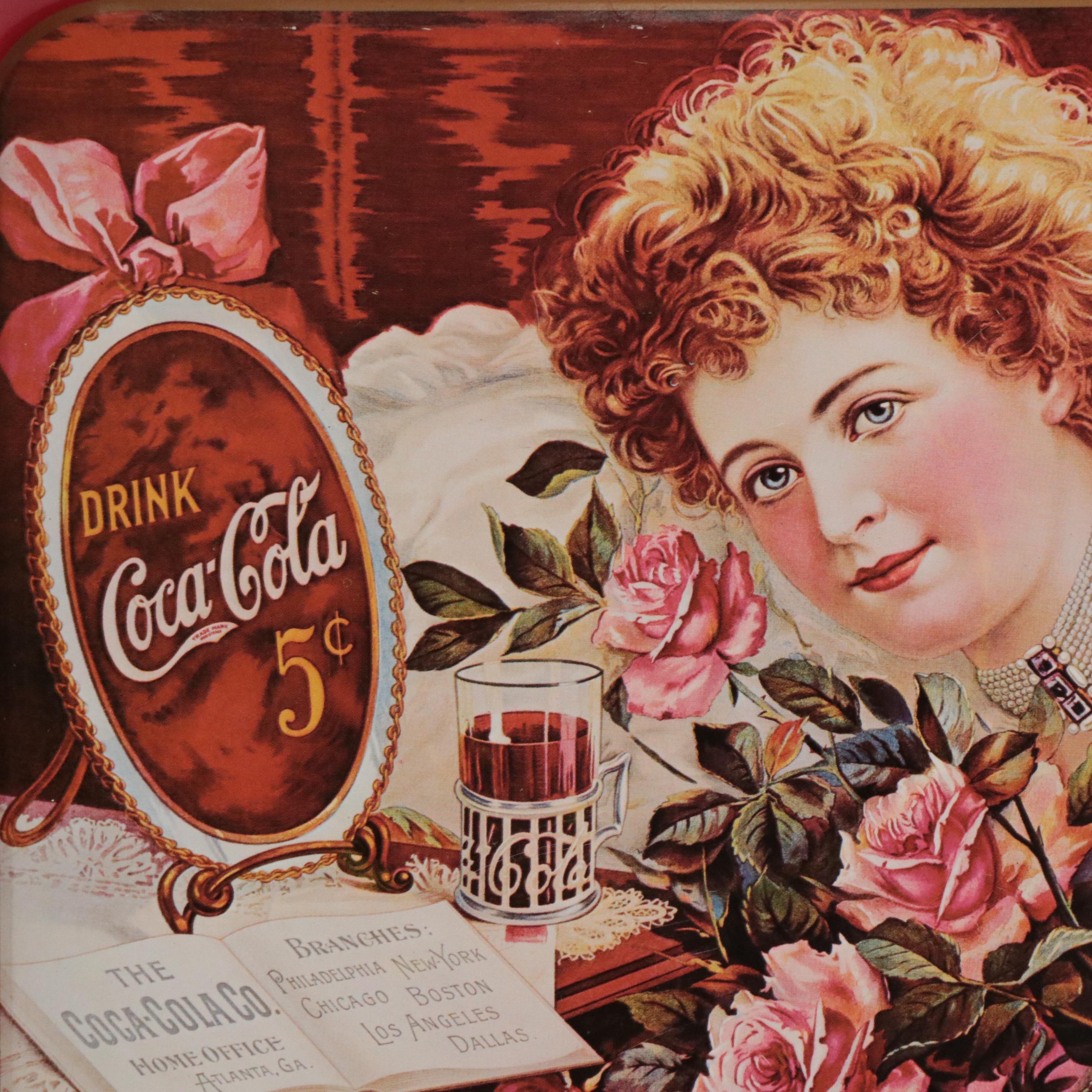Replica Coca Cola Tip Trays and Reprinted Marilyn Monroe 1957 Calendar
