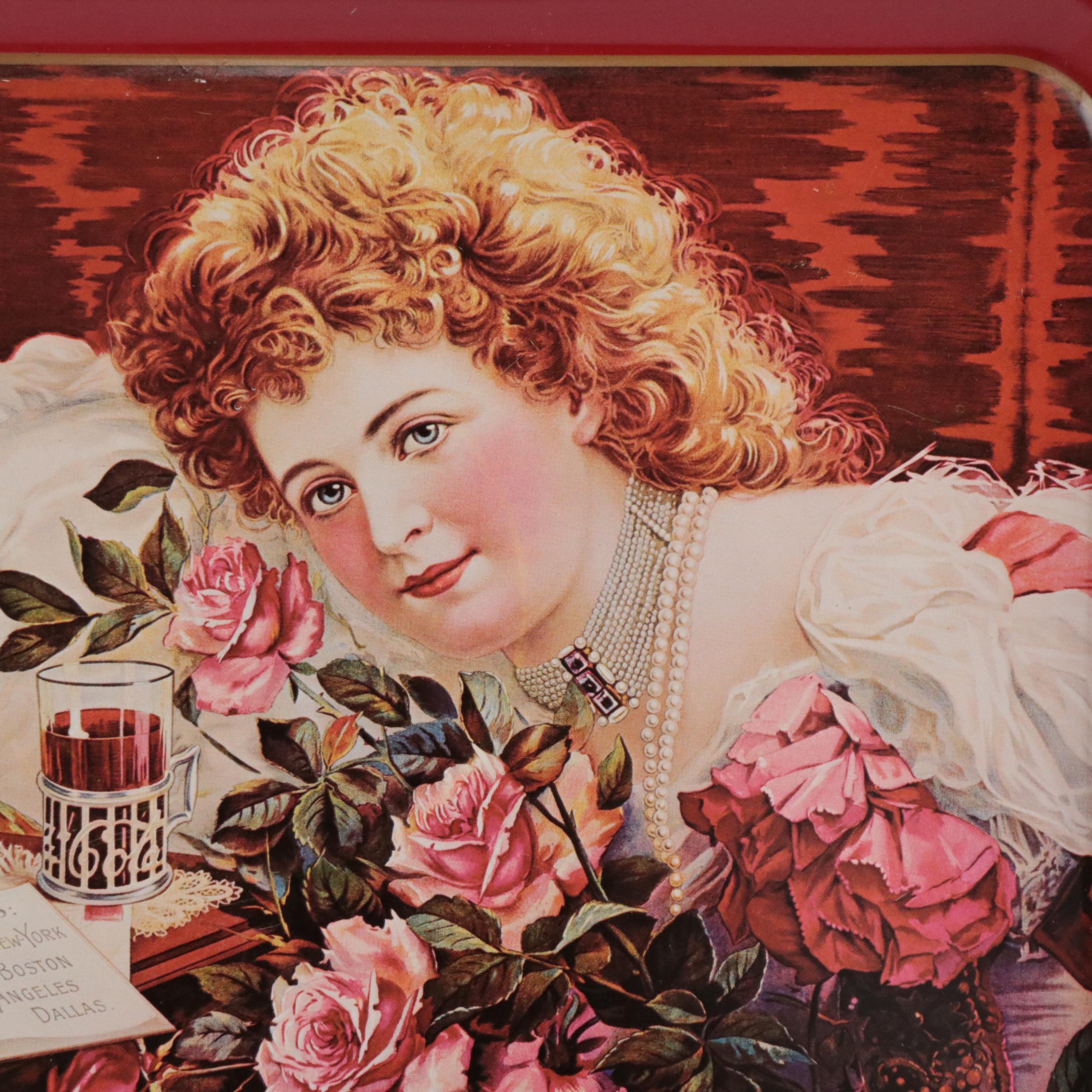 Replica Coca Cola Tip Trays and Reprinted Marilyn Monroe 1957 Calendar