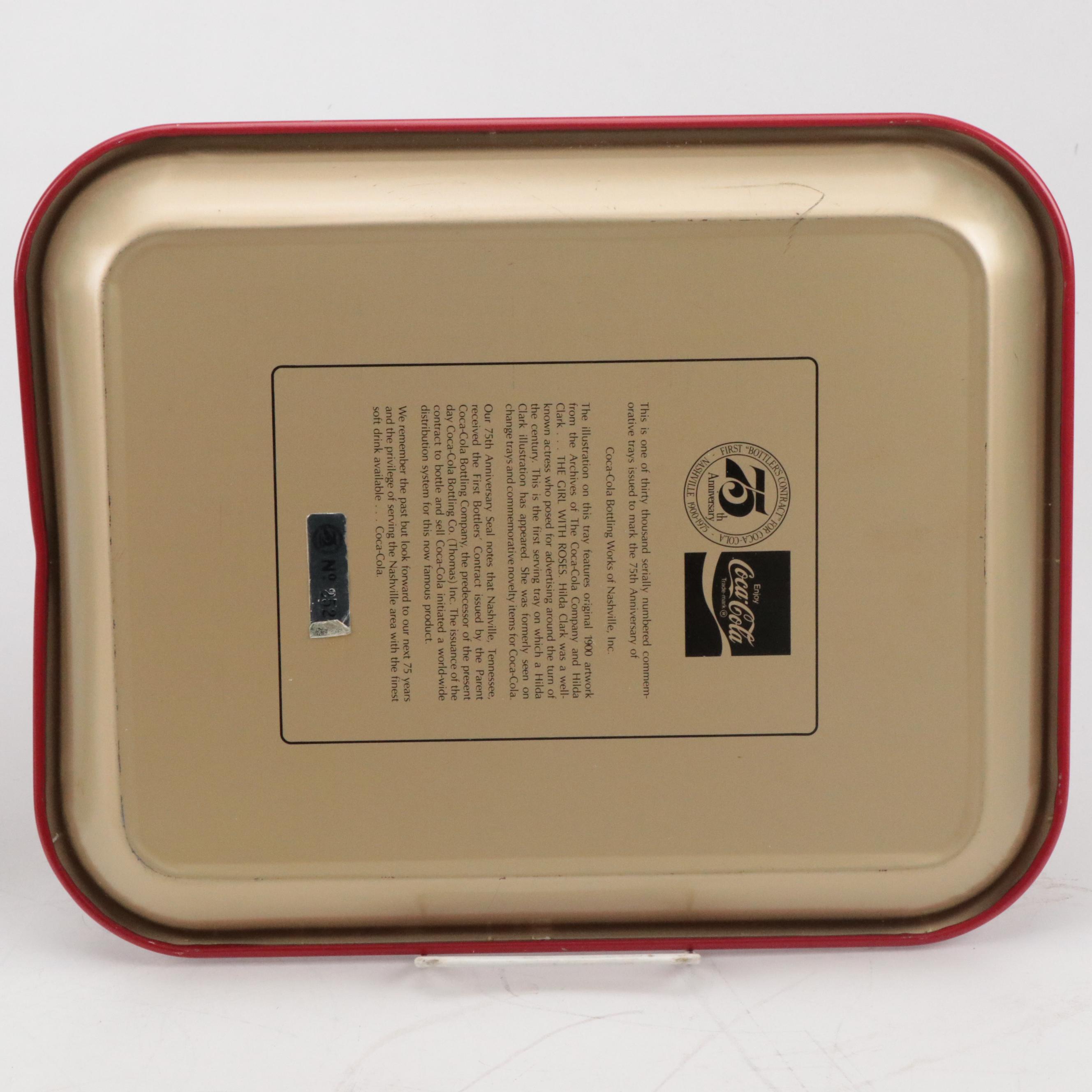 Replica Coca Cola Tip Trays and Reprinted Marilyn Monroe 1957 Calendar