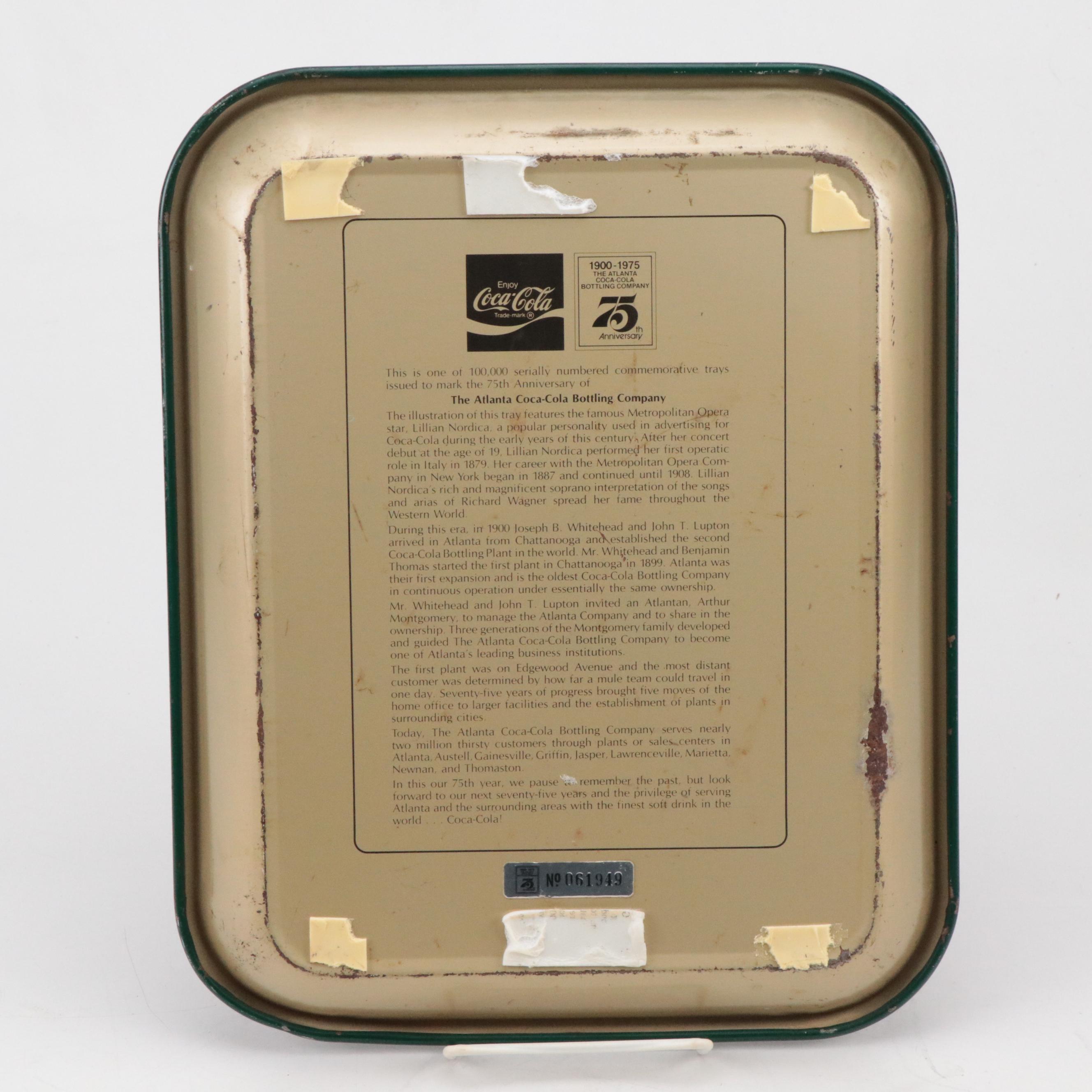 Replica Coca Cola Tip Trays and Reprinted Marilyn Monroe 1957 Calendar