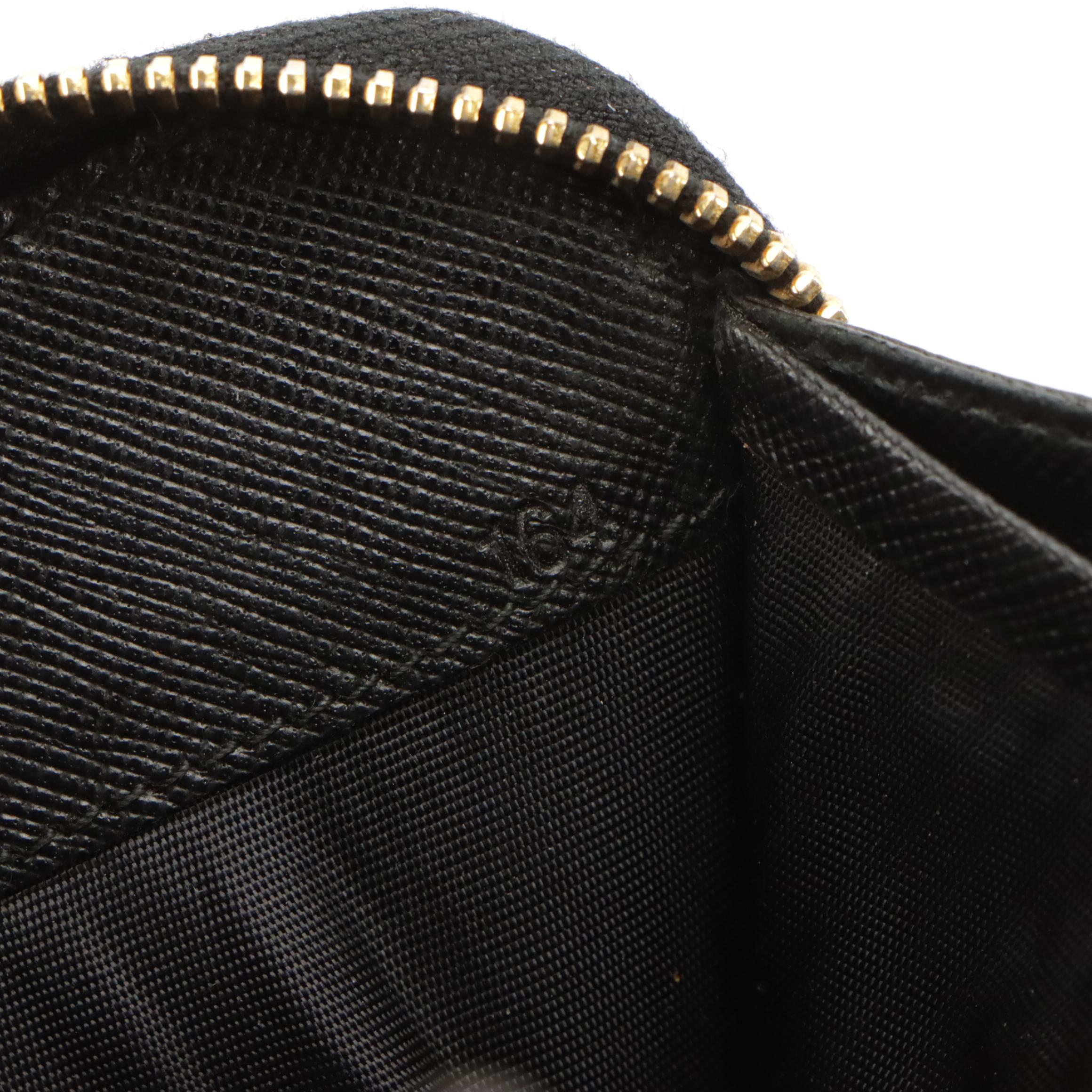 Prada Zip-Around Wallet 1M0506 in Nero Saffiano Leather