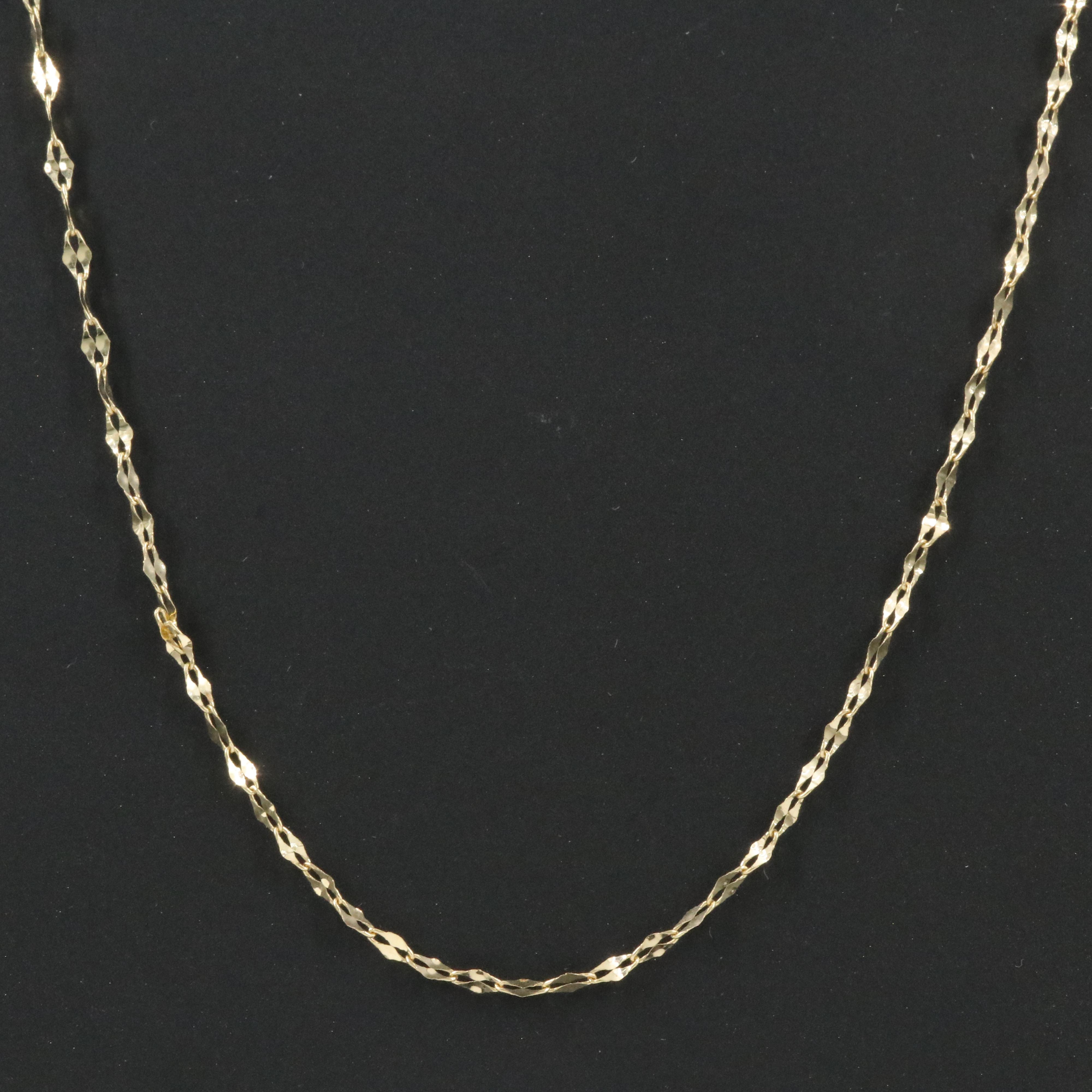 14K Mirror Link Necklace