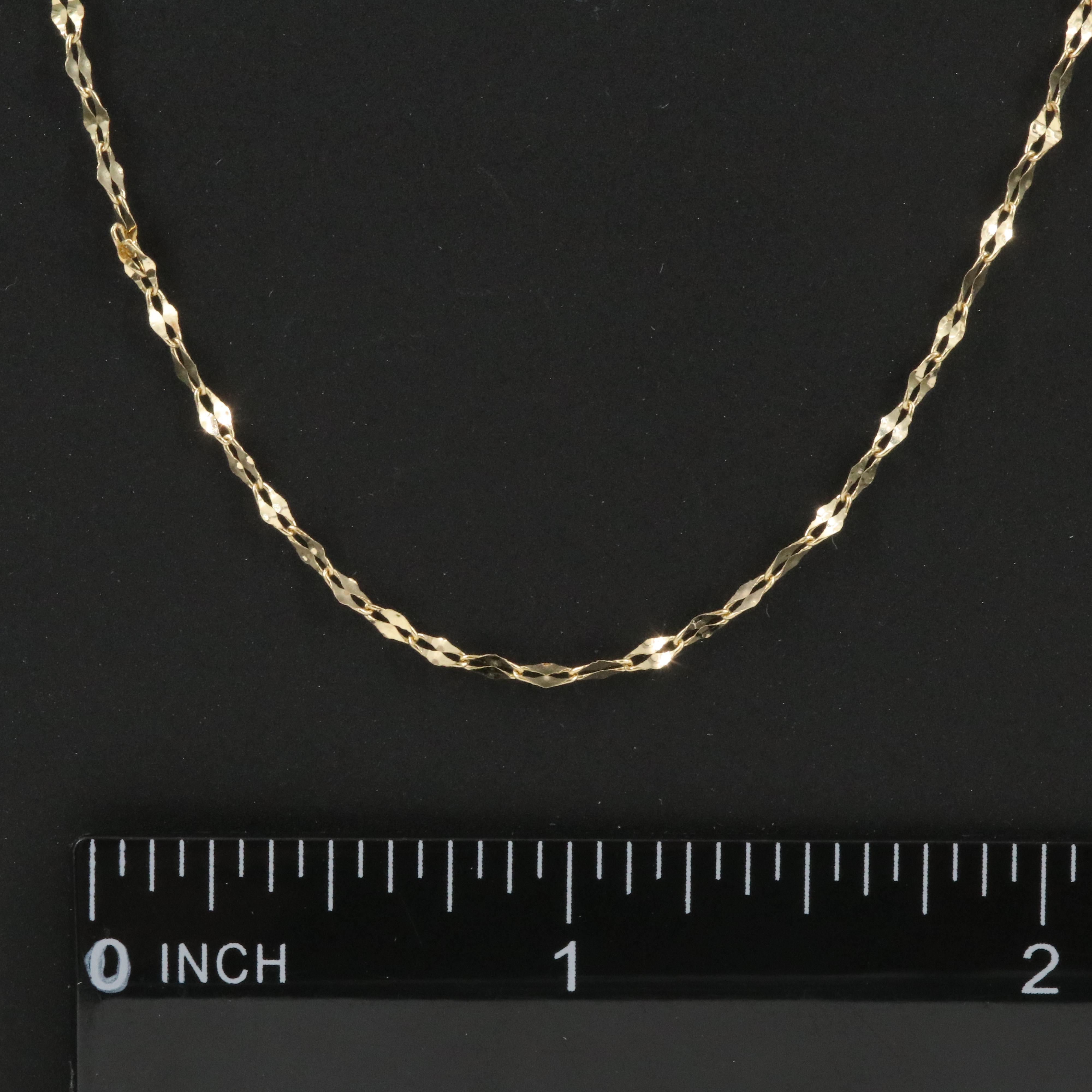 14K Mirror Link Necklace