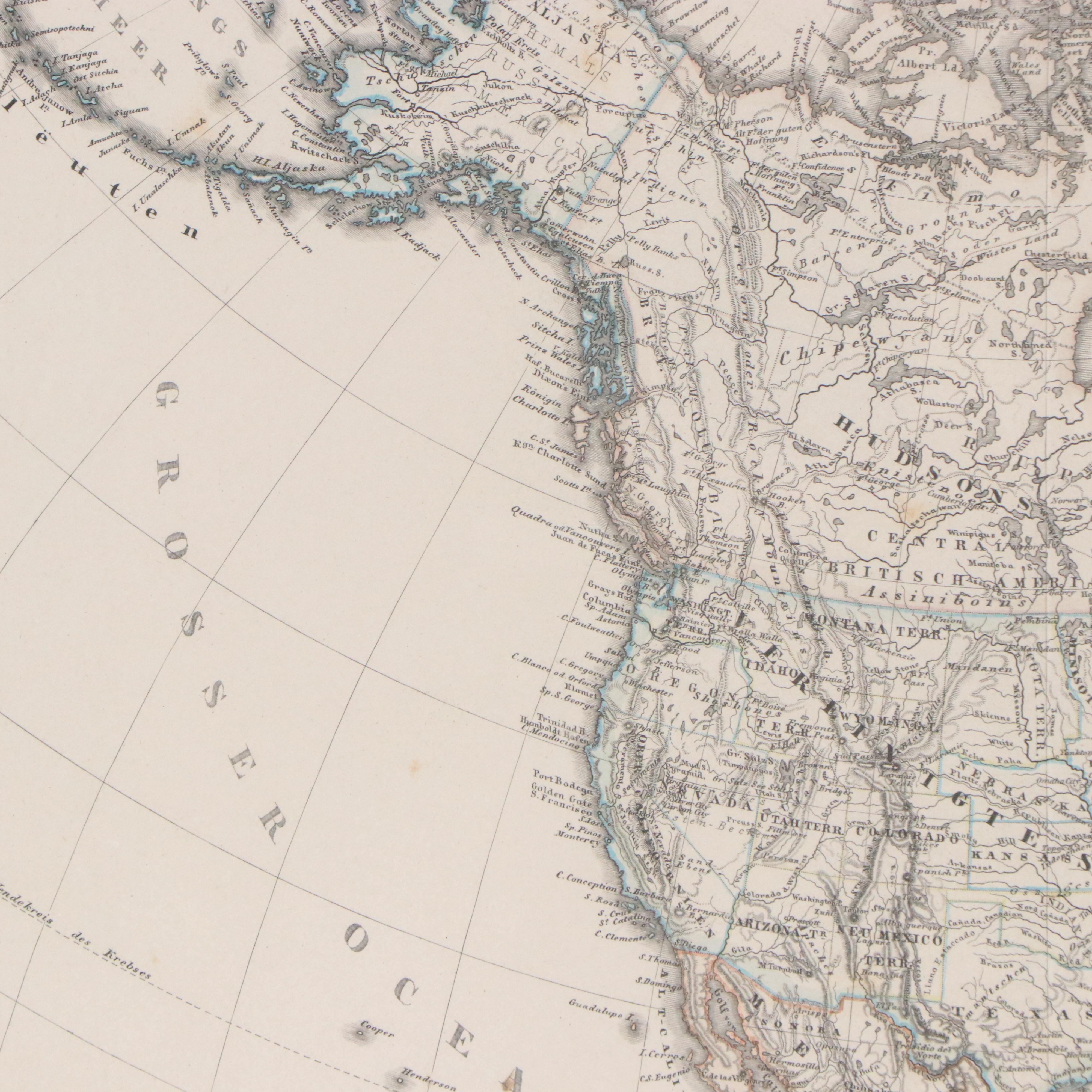 Friedrich Von Stülpnagel German Map "Nord-America"