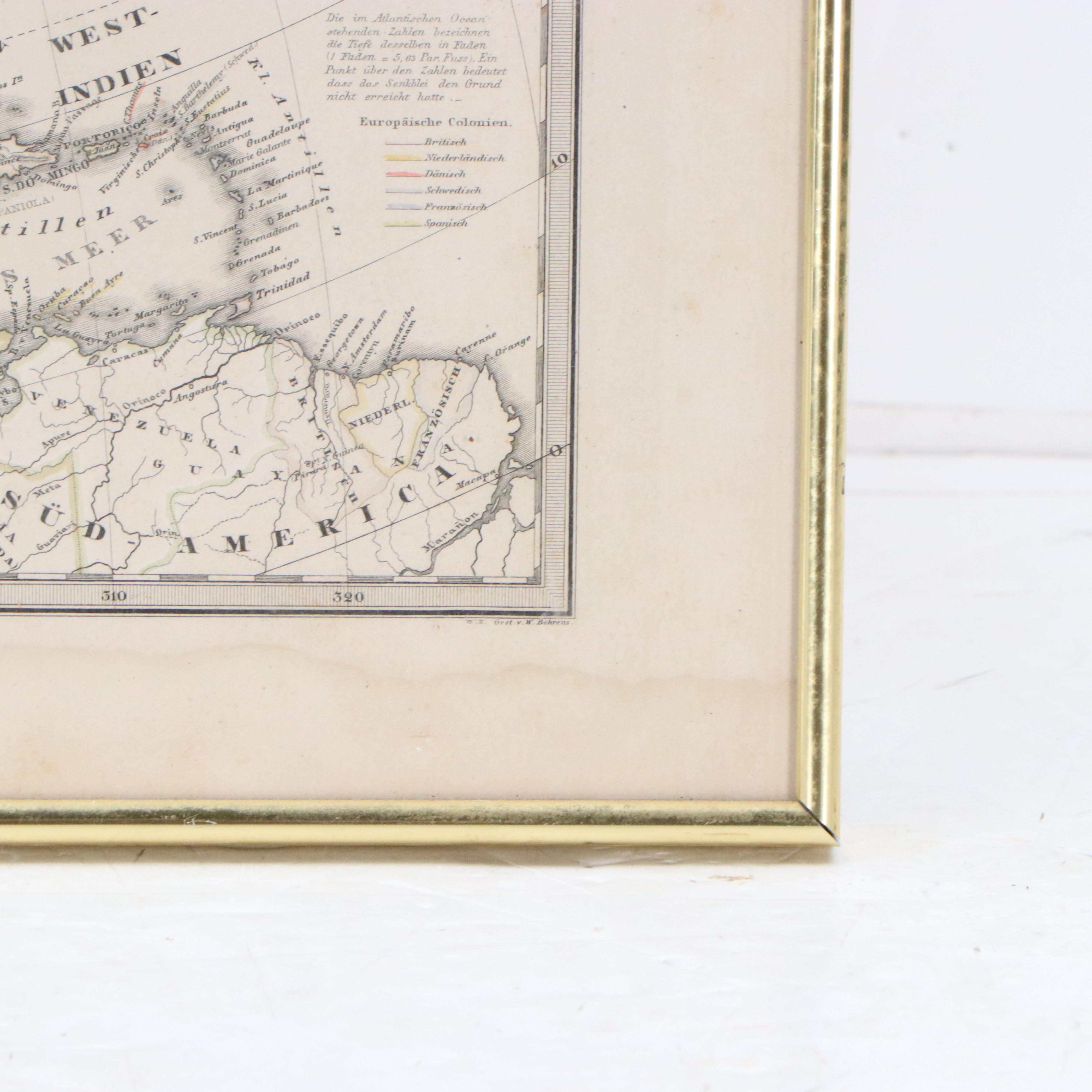 Friedrich Von Stülpnagel German Map "Nord-America"