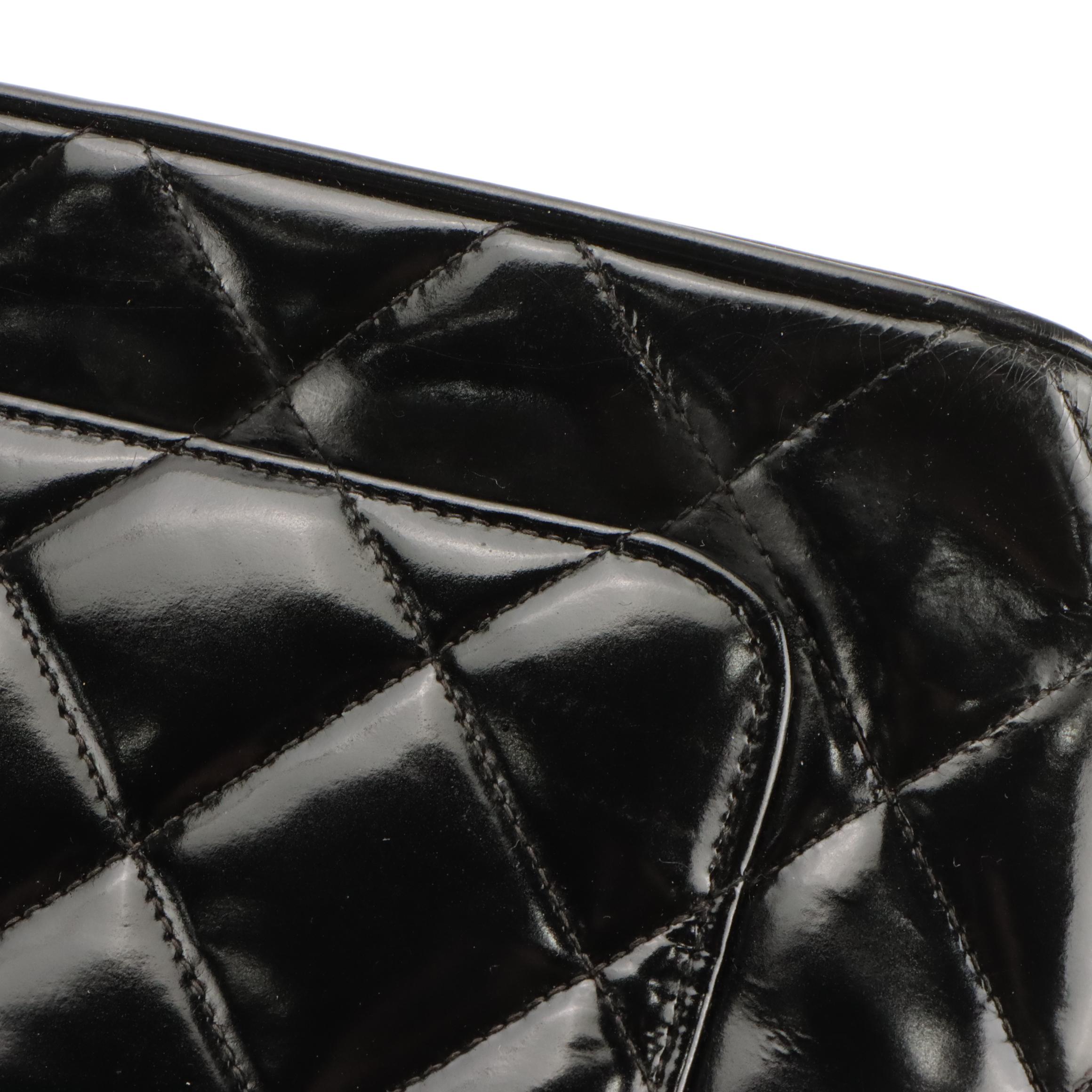 Chanel Medallion Tote Bag in CC Black Quilted Patent Leather