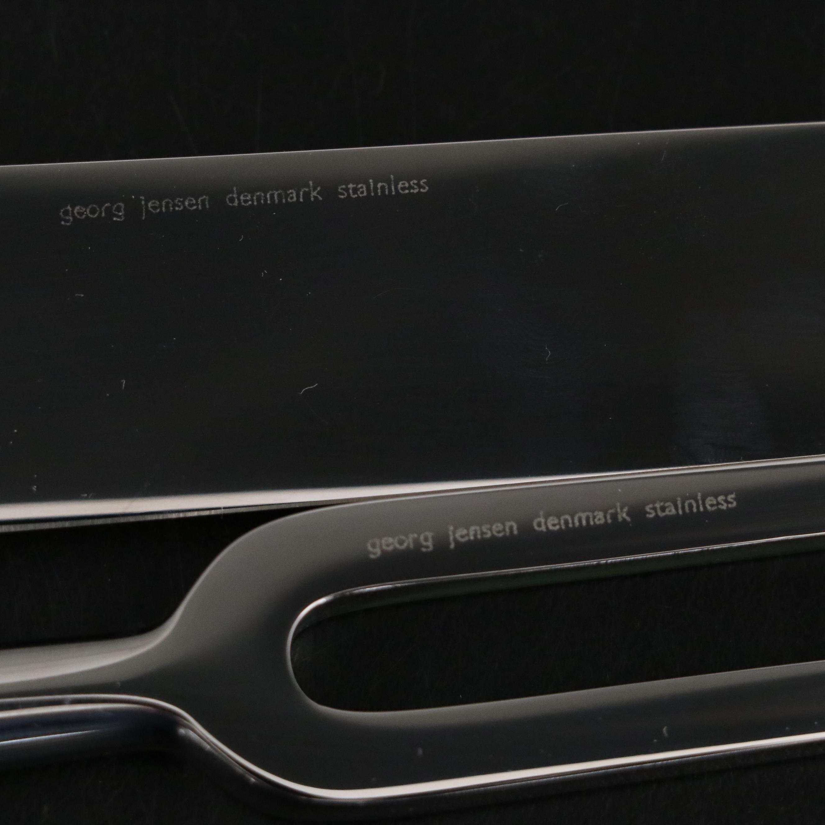 Georg Jensen "Caravelle" Sterling Handled Carving Set in Case