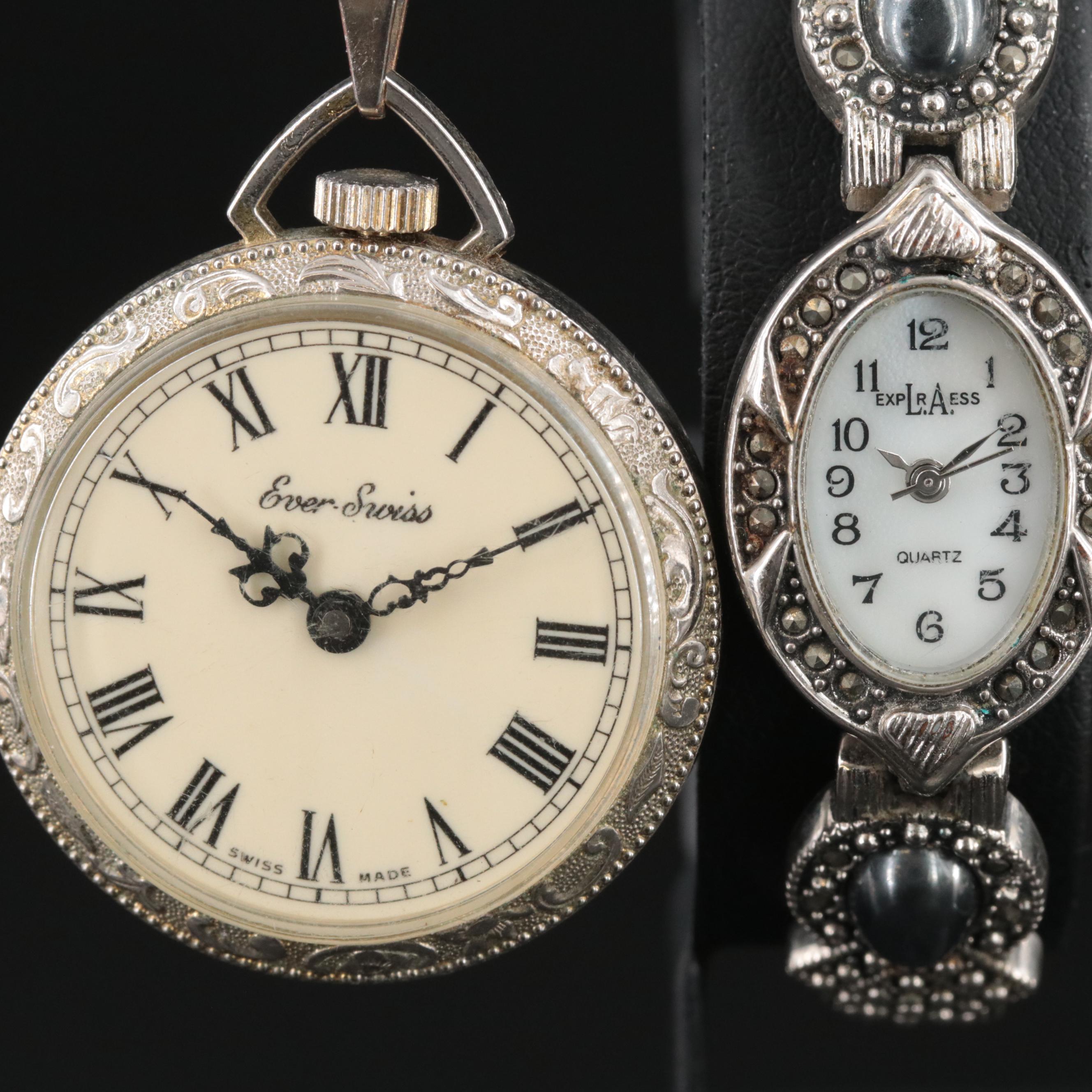 L.A. Express Watch and an Ever Swiss Pocket Watch