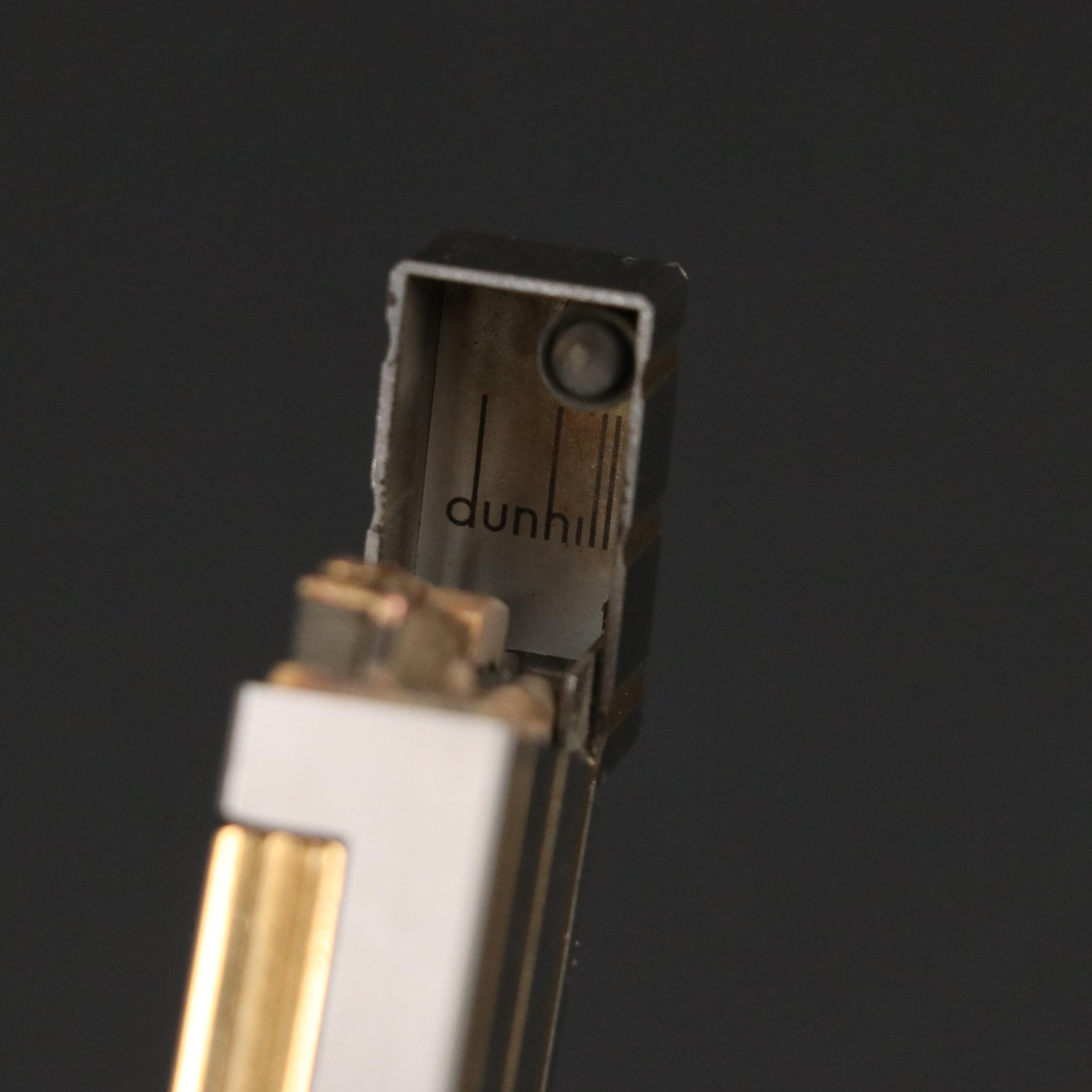 Swiss Dunhill Two-Tone Metal Rollagas Lighter