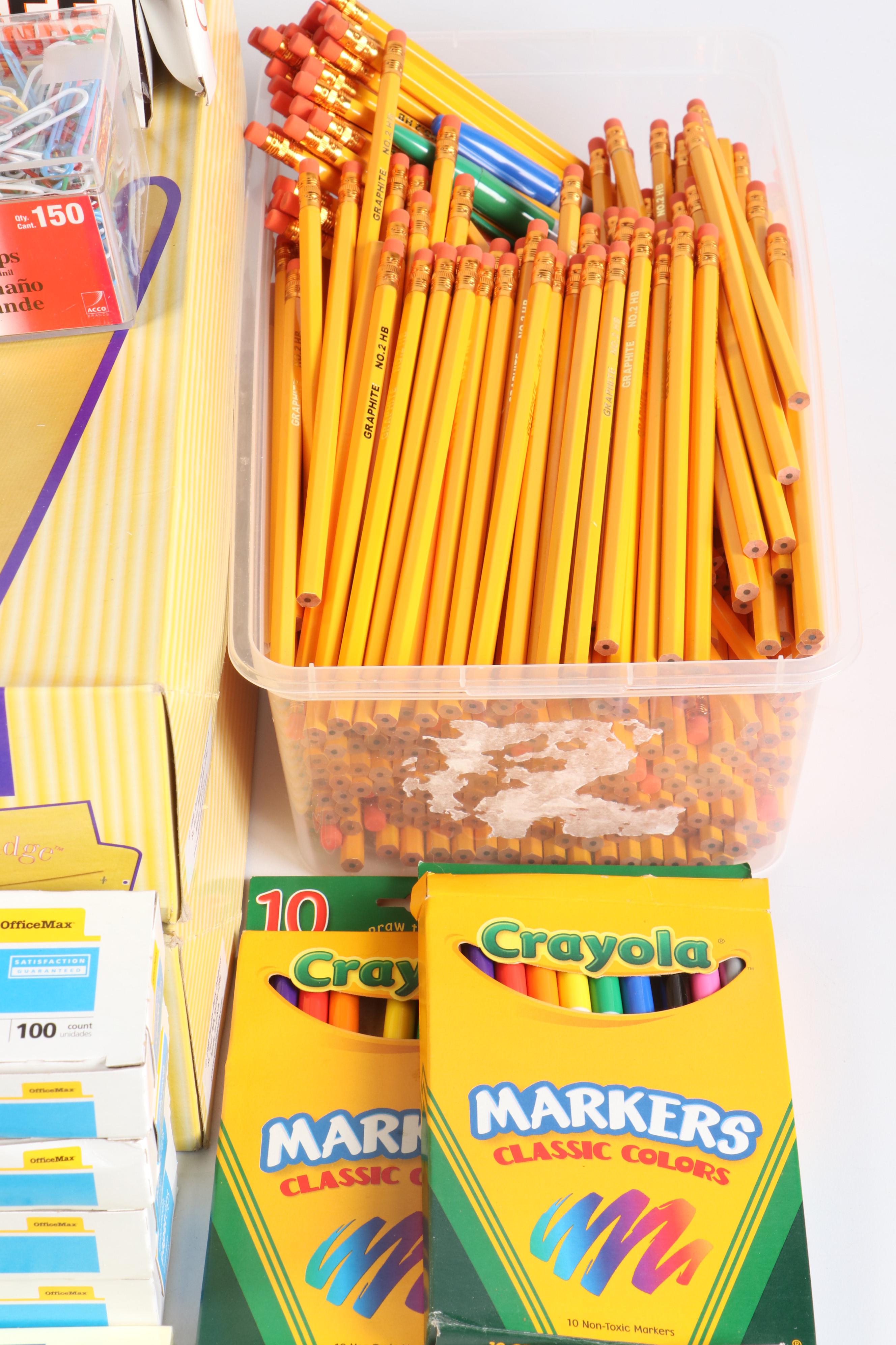 Crayola Non-Toxic Markers with Sharpie Permanent Markers and More