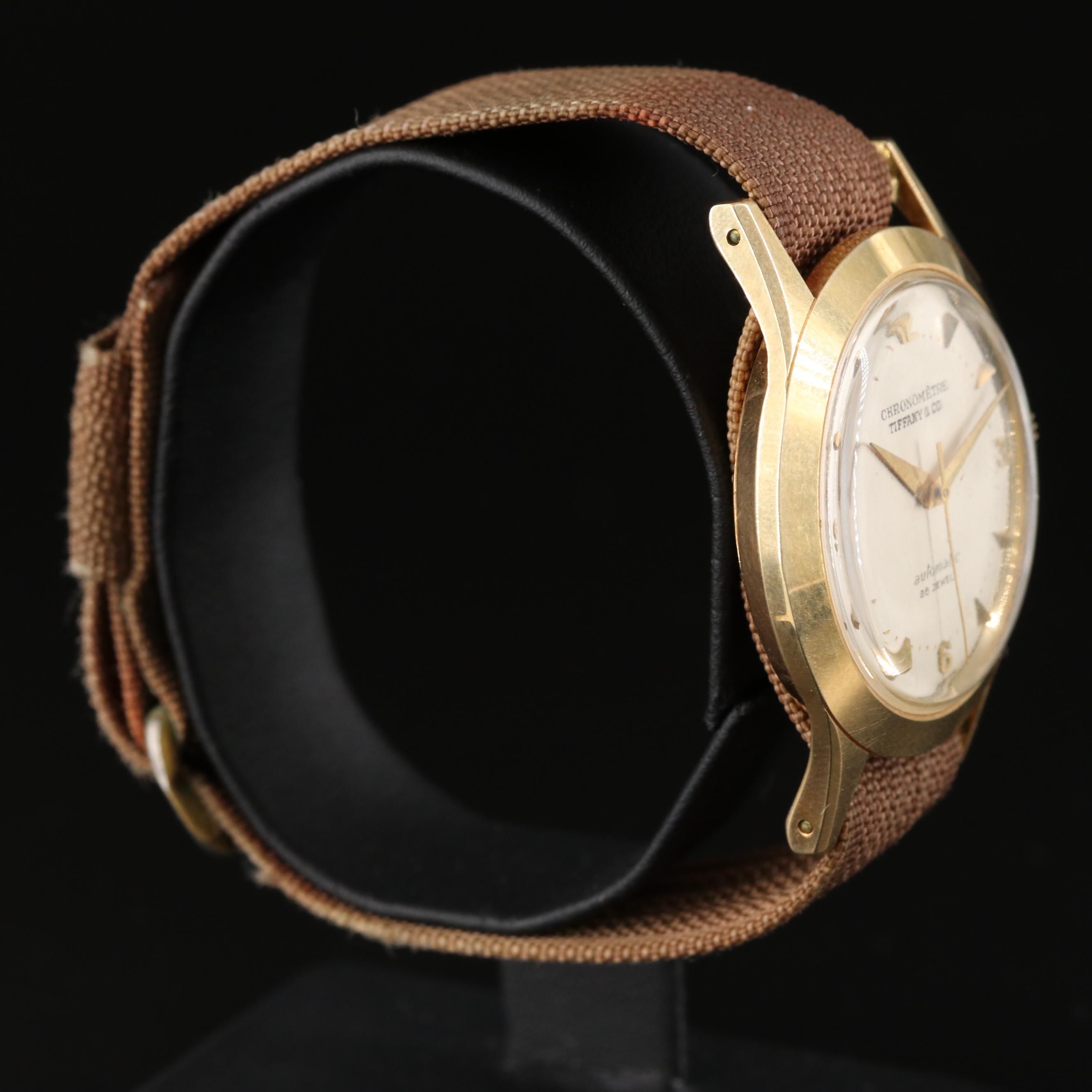 Vintage 14K Tiffany & Co. Automatic Chronometre Movado Presentation Watch