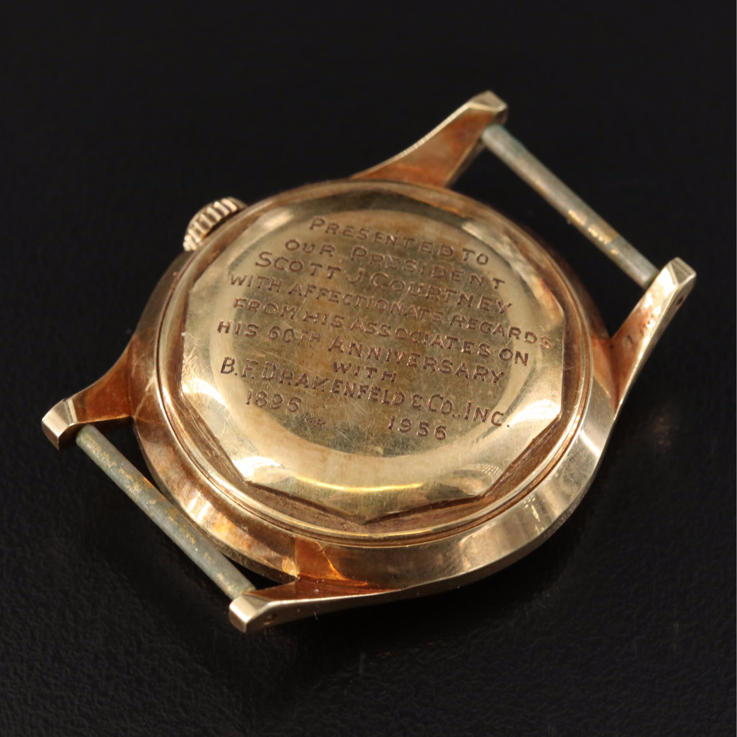 Vintage 14K Tiffany & Co. Automatic Chronometre Movado Presentation Watch