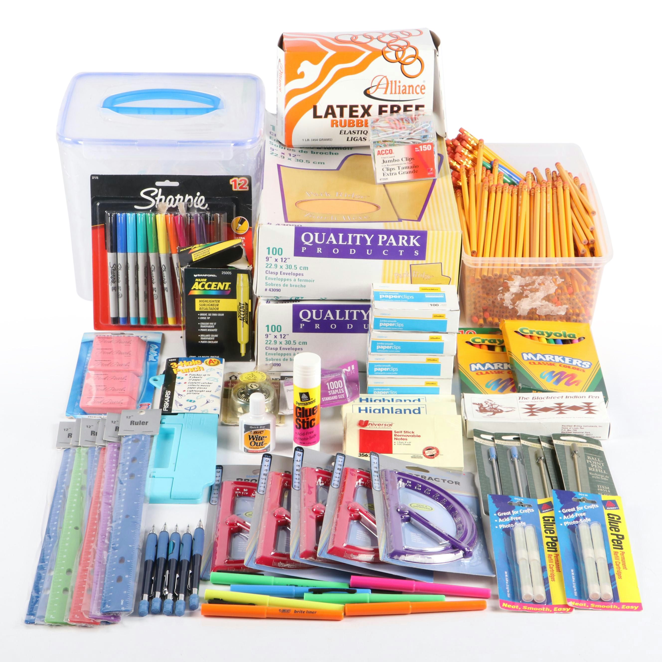 Crayola Non-Toxic Markers with Sharpie Permanent Markers and More