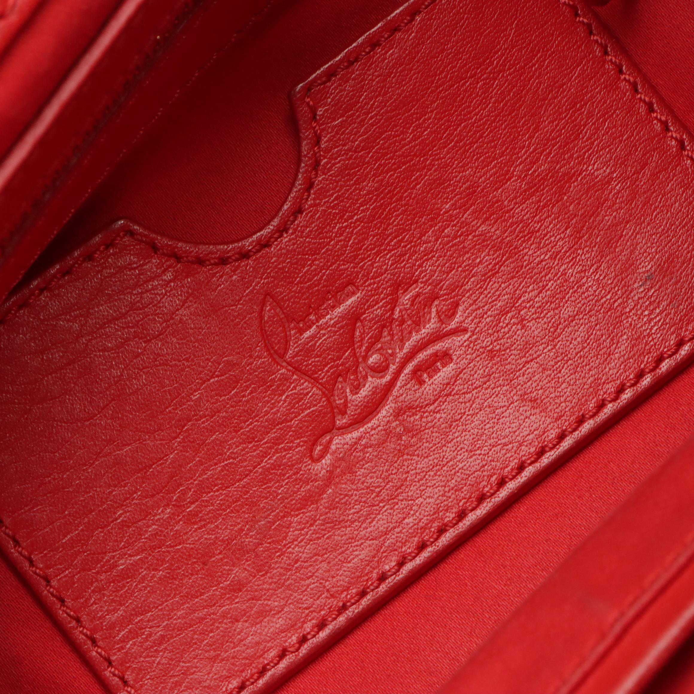 Christian Louboutin Black Leather Fringe Lucky L Bucket Convertible Backpack Bag