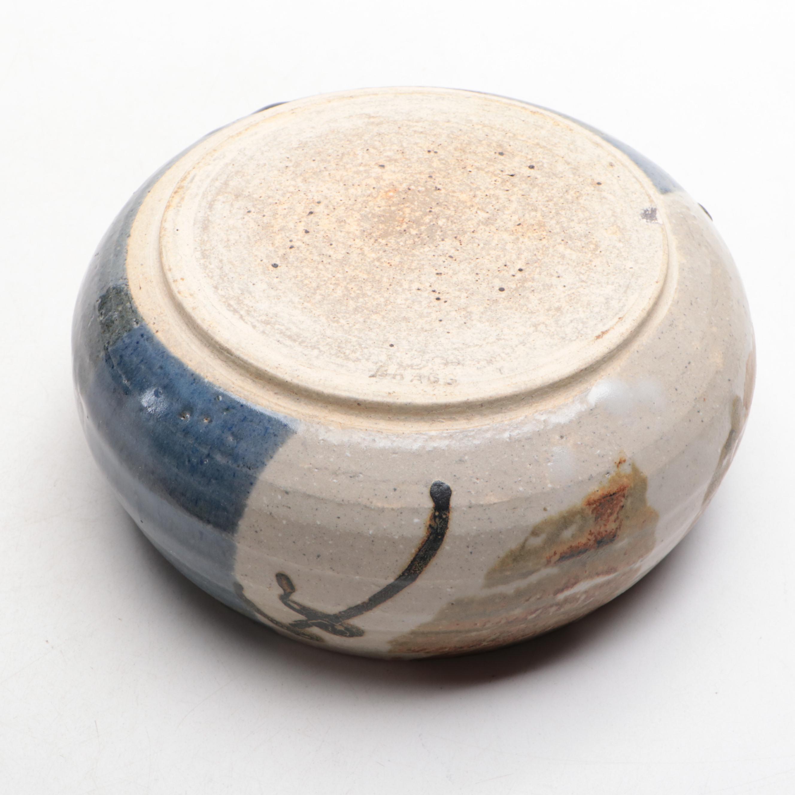 Christopher Bragg Art Pottery Wheel-Thrown Stoneware Lidded Dish