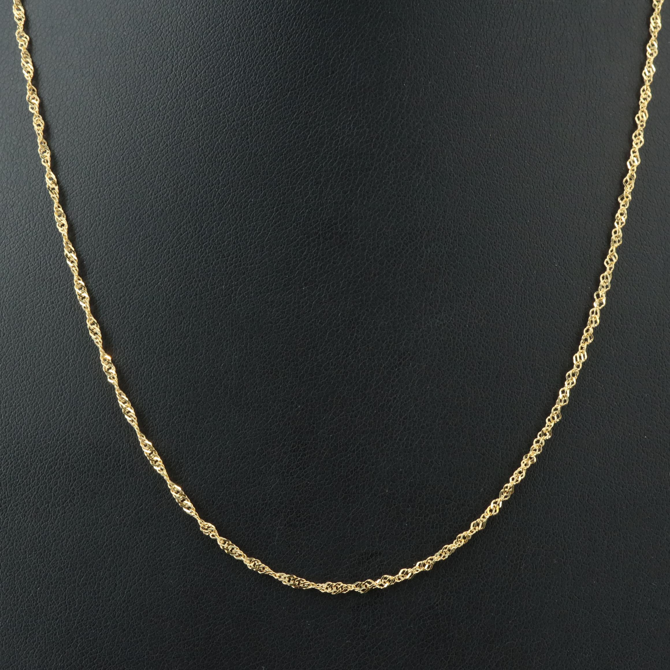 14K Singapore Link Necklace