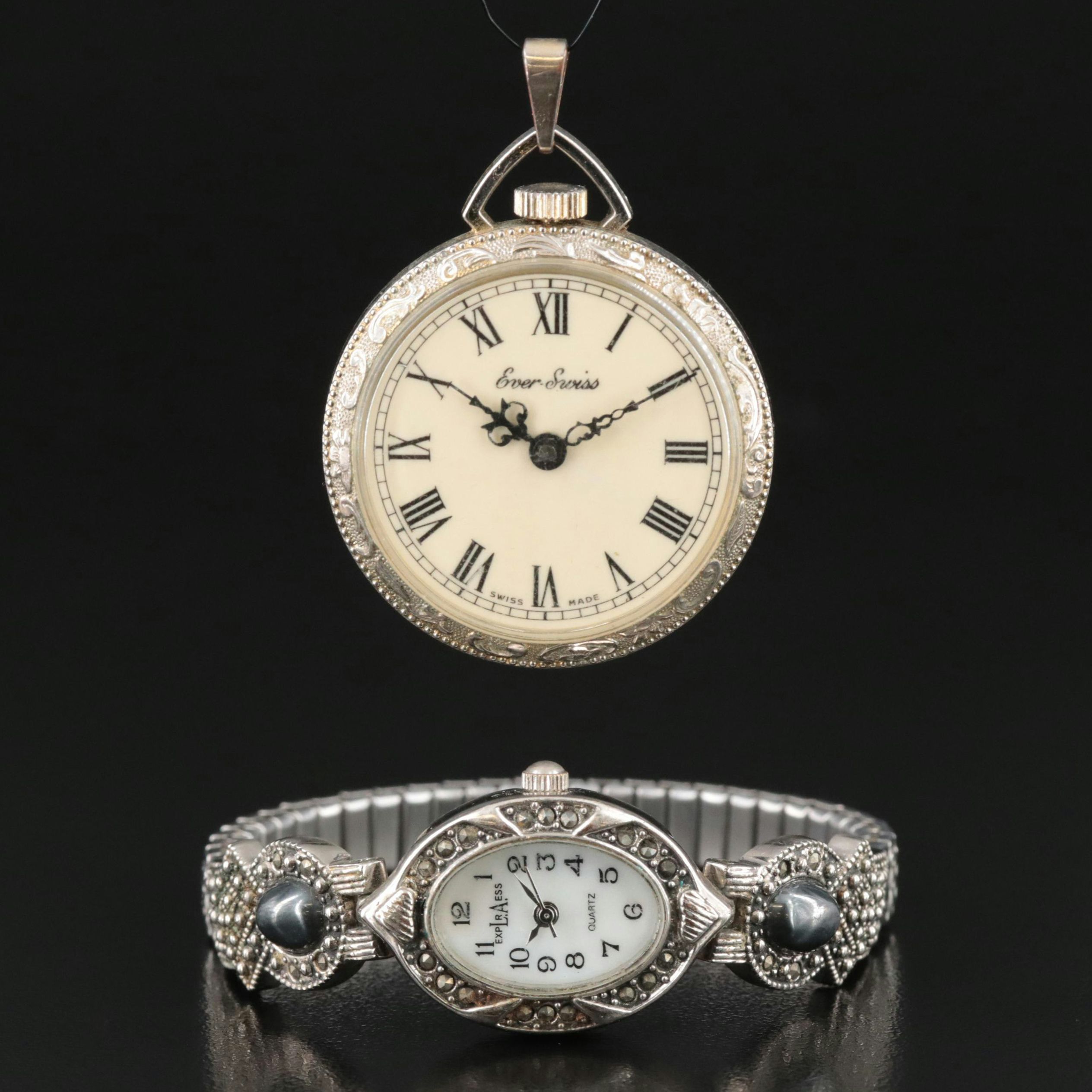 L.A. Express Watch and an Ever Swiss Pocket Watch