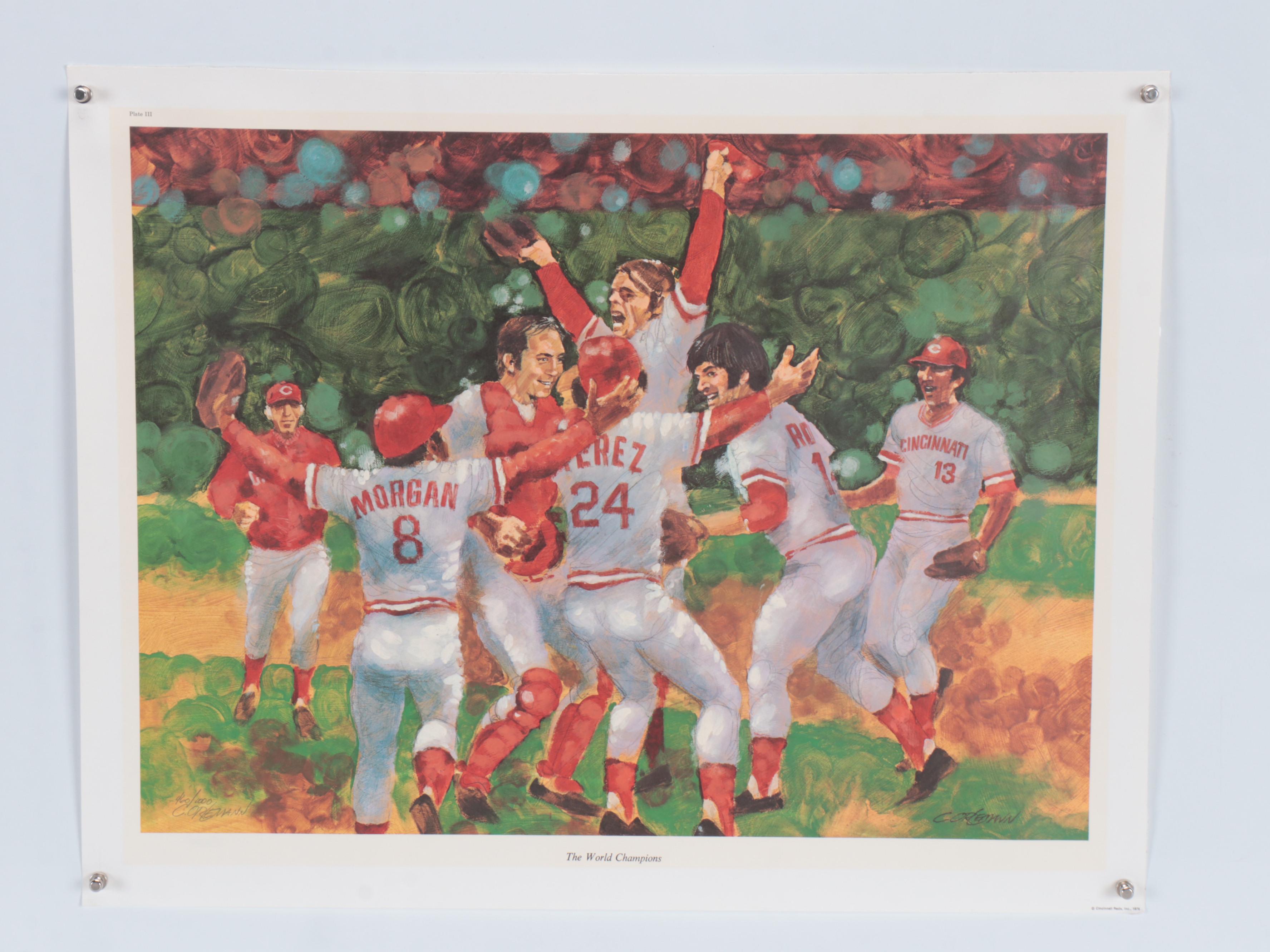 Cincinnati Reds Posters and Mini Bat Featuring Pete Rose and More