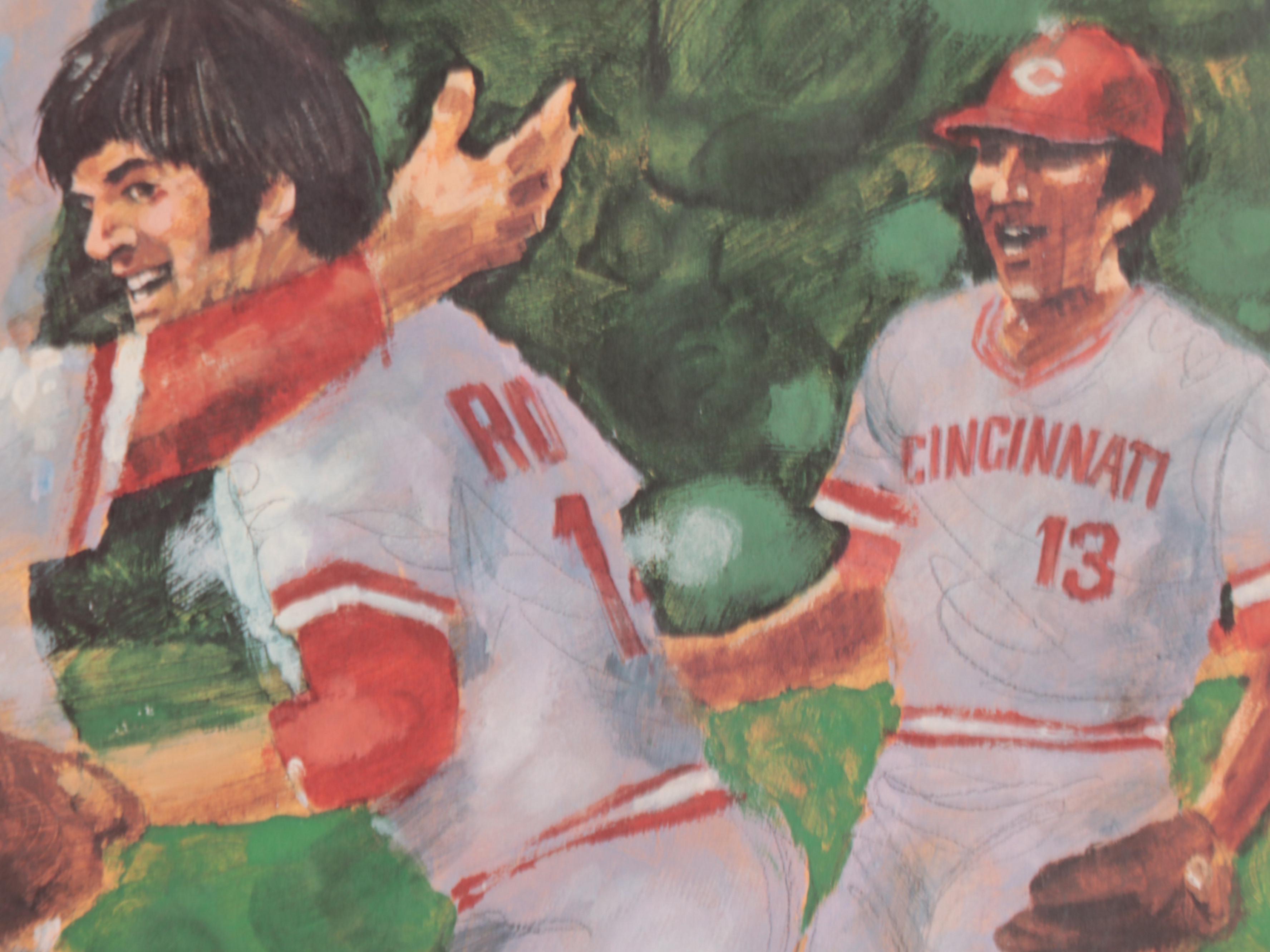 Cincinnati Reds Posters and Mini Bat Featuring Pete Rose and More