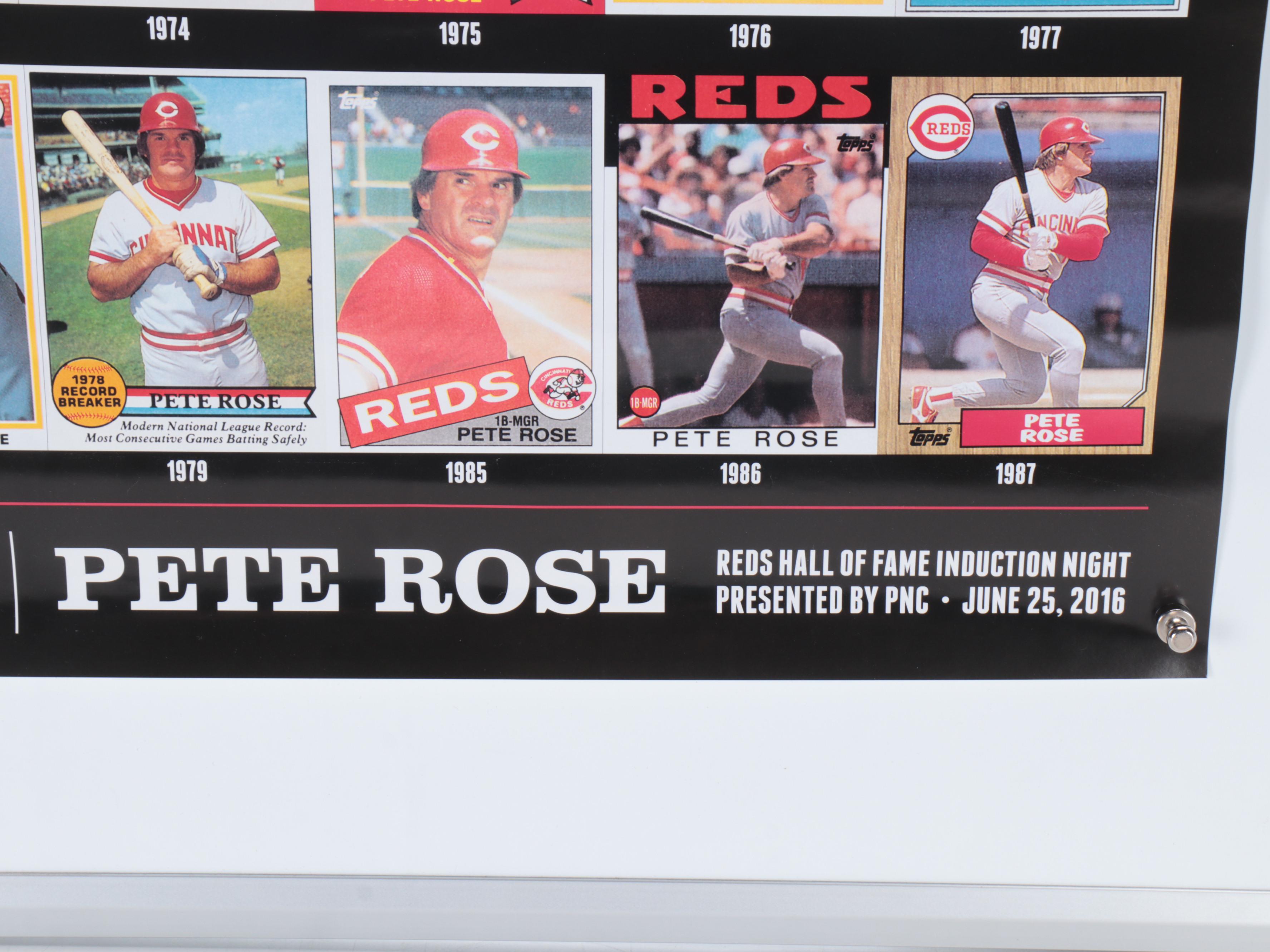 Cincinnati Reds Posters and Mini Bat Featuring Pete Rose and More