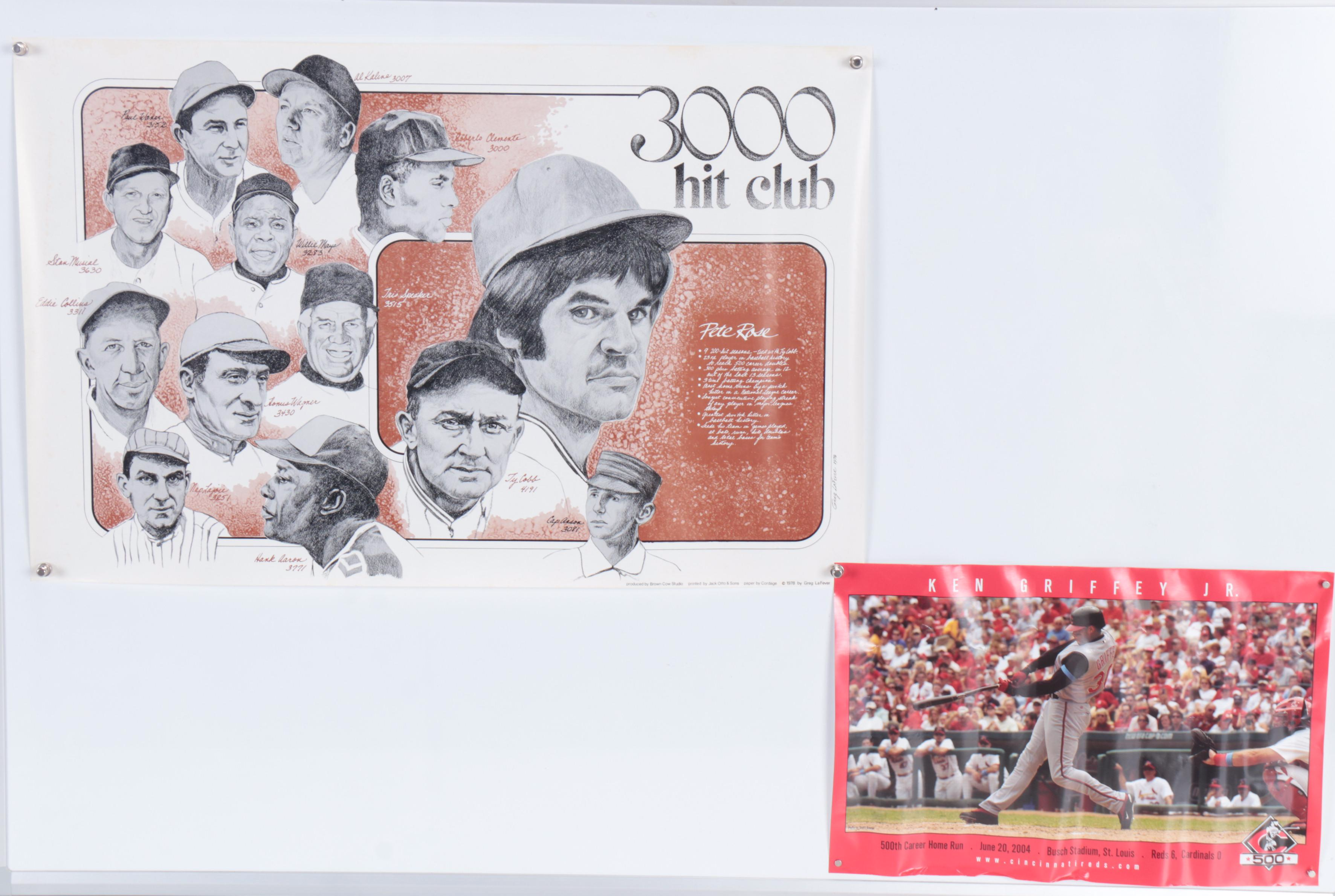 Cincinnati Reds Posters and Mini Bat Featuring Pete Rose and More