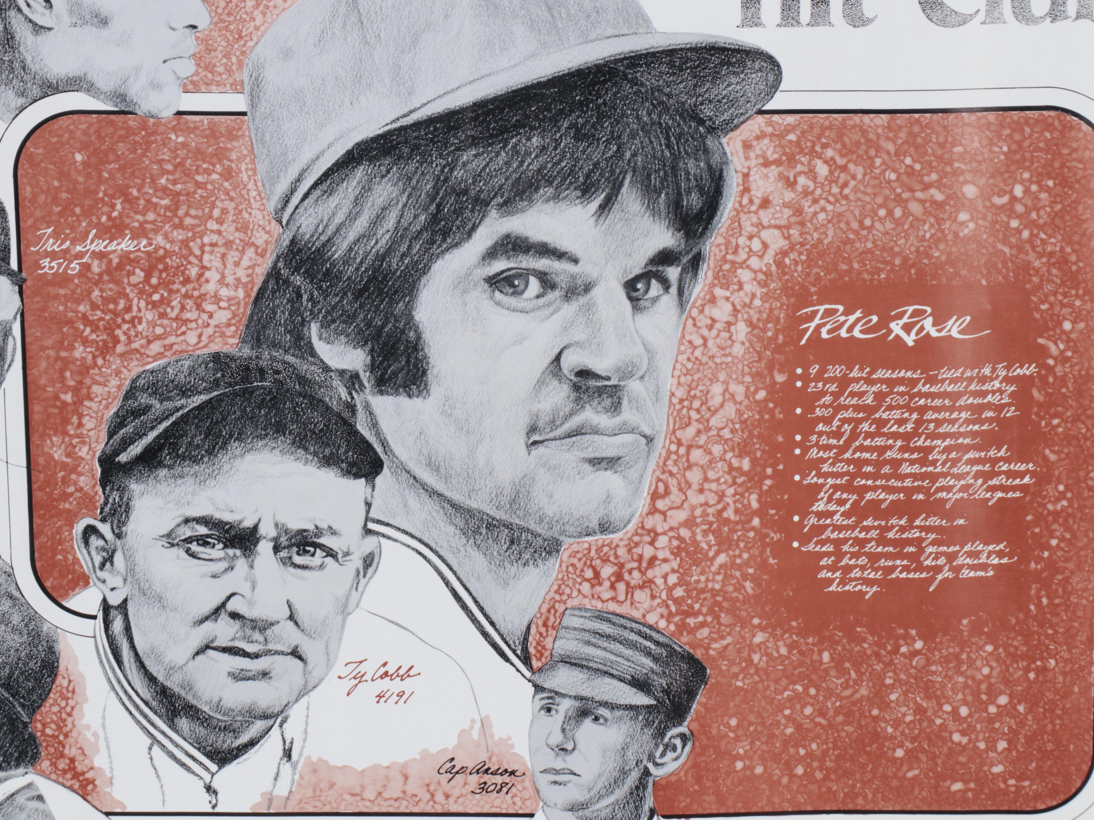 Cincinnati Reds Posters and Mini Bat Featuring Pete Rose and More