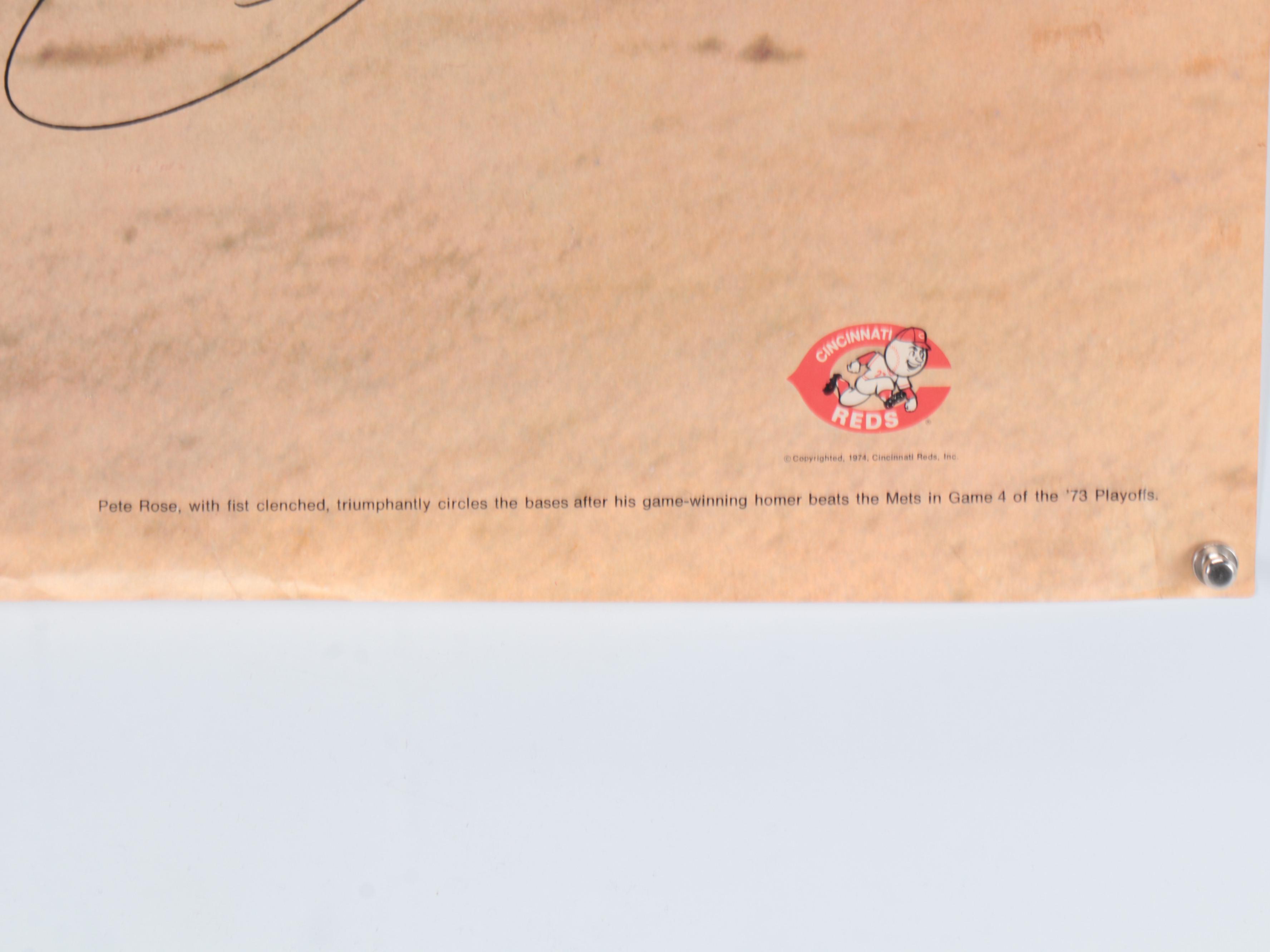 Cincinnati Reds Posters and Mini Bat Featuring Pete Rose and More