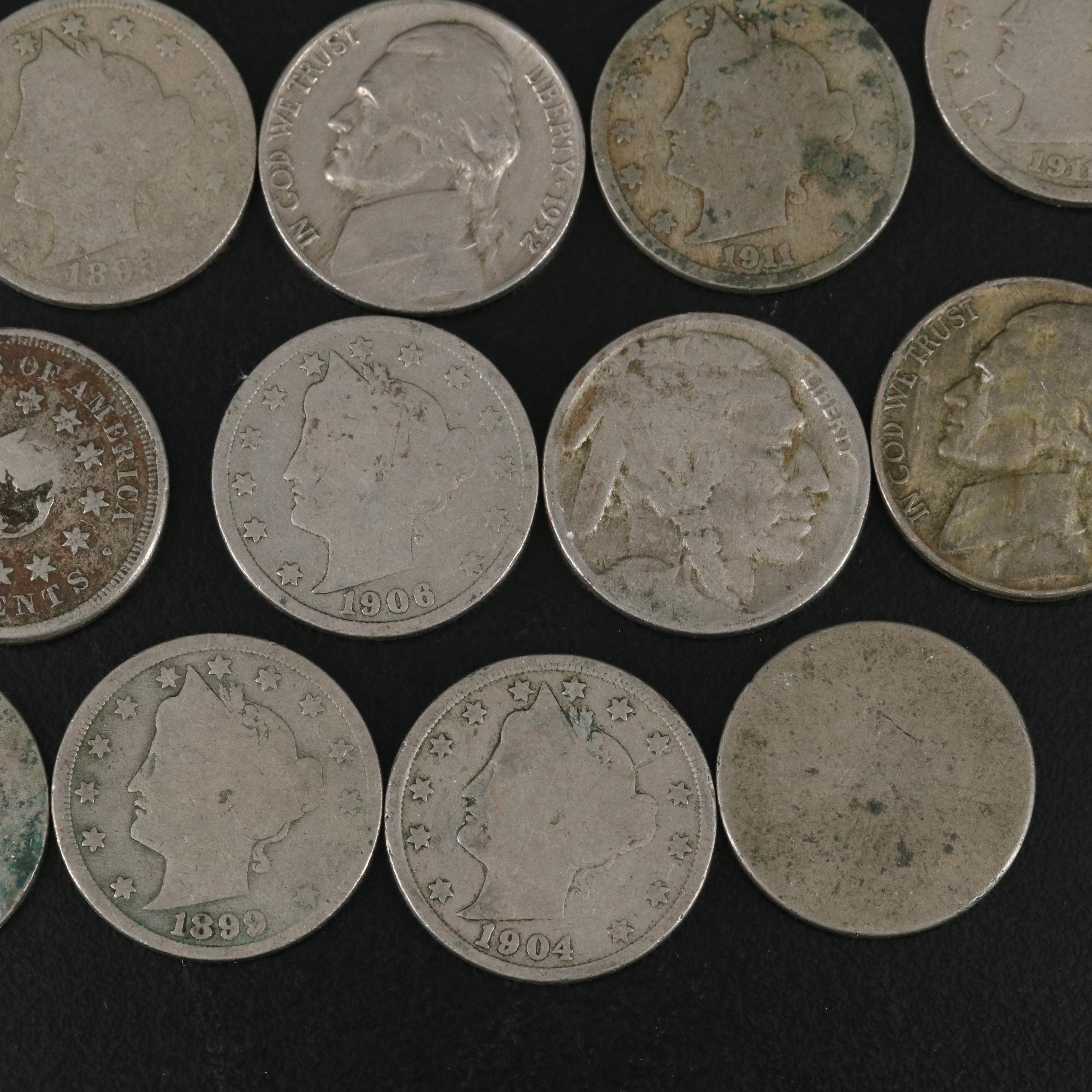 Group of U.S. Coins, Mainly Liberty Head "V" Nickels
