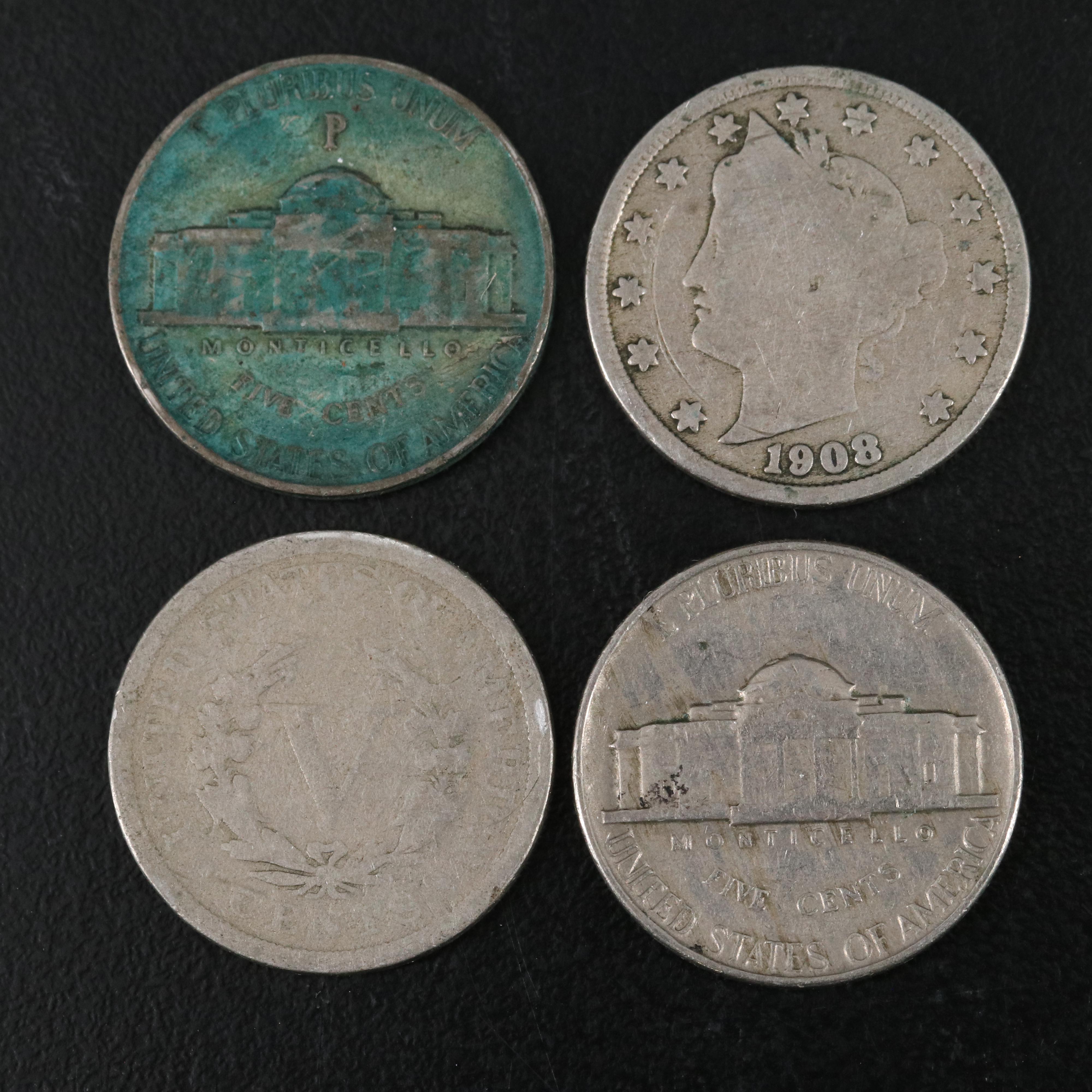 Group of U.S. Coins, Mainly Liberty Head "V" Nickels