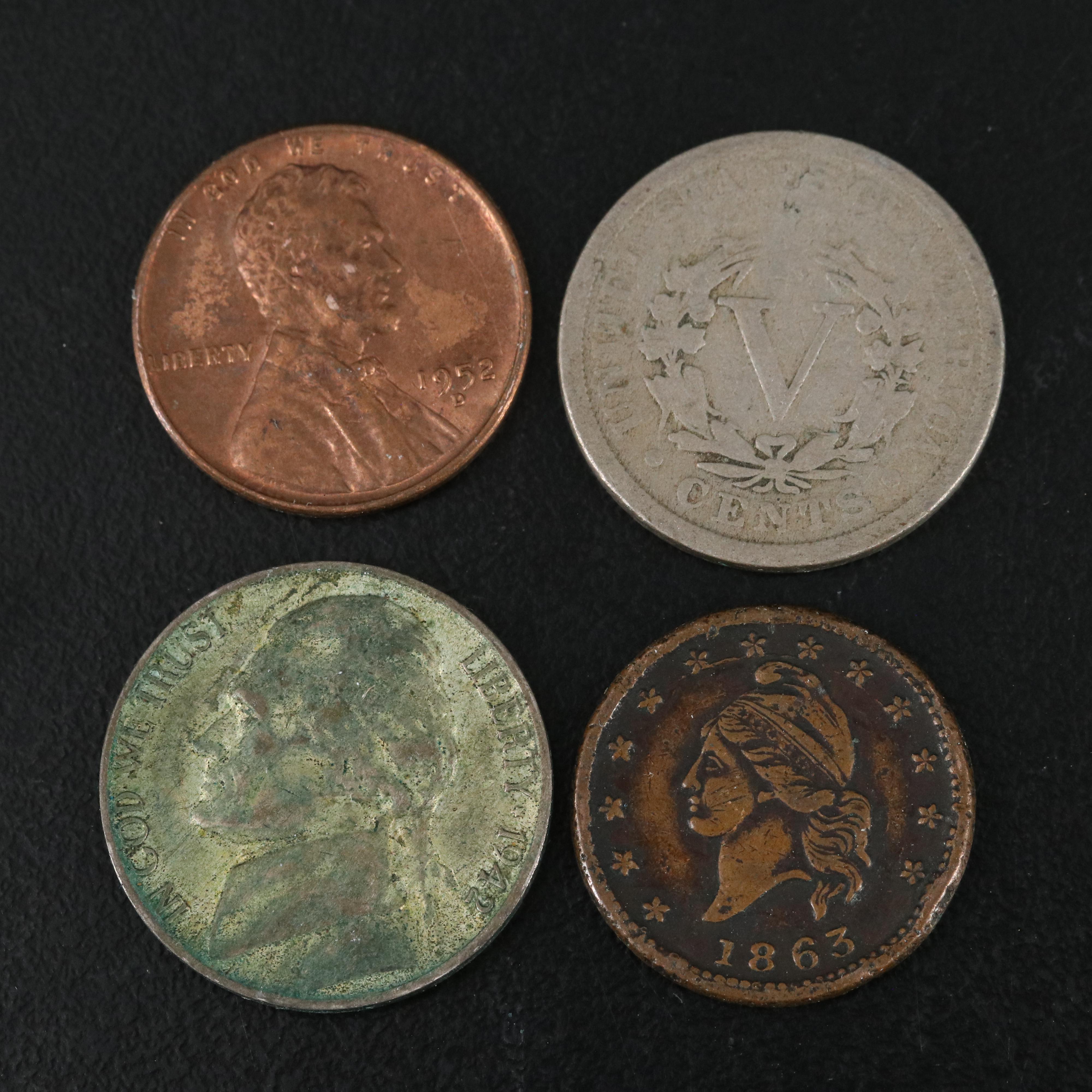 Group of U.S. Coins, Mainly Liberty Head "V" Nickels