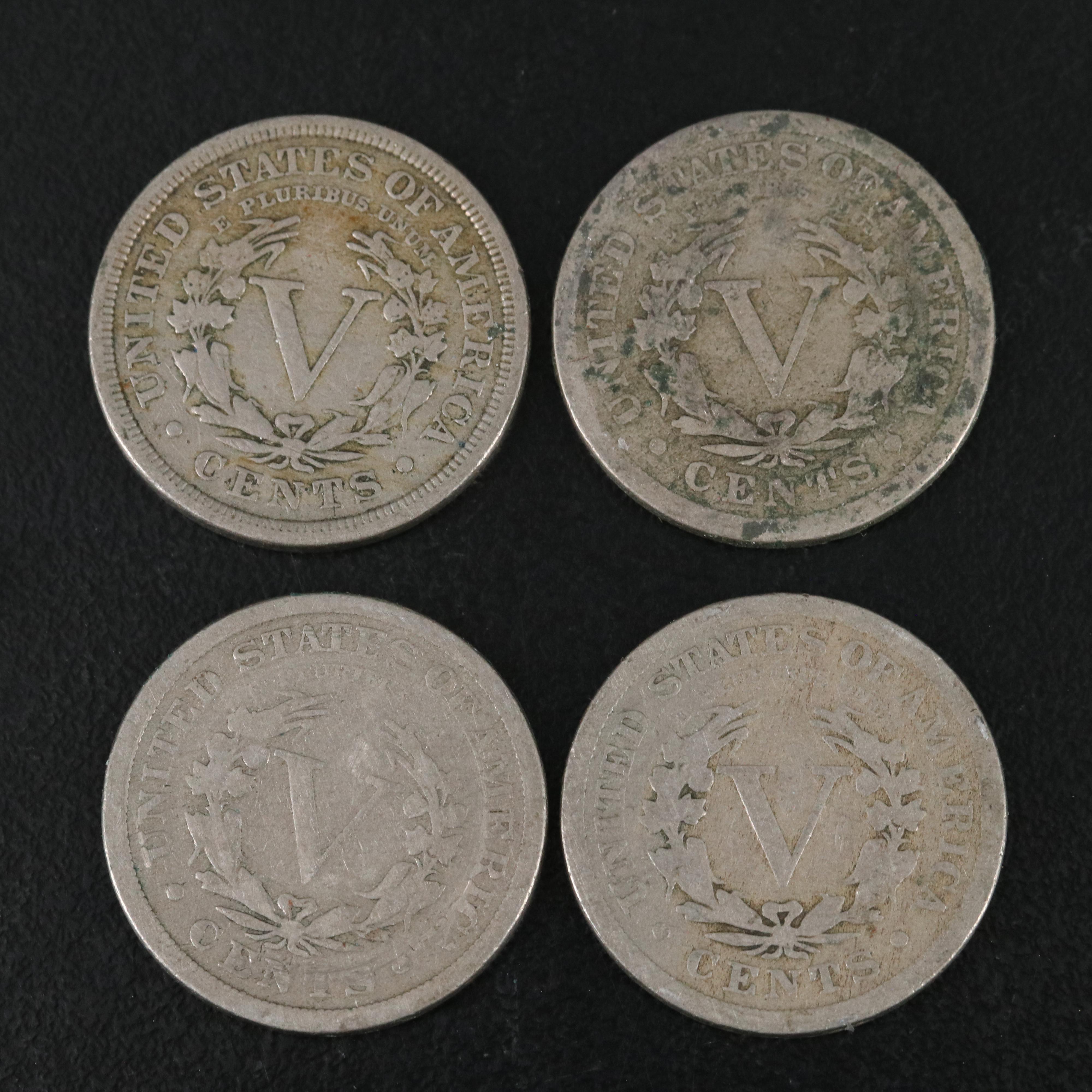 Group of U.S. Coins, Mainly Liberty Head "V" Nickels
