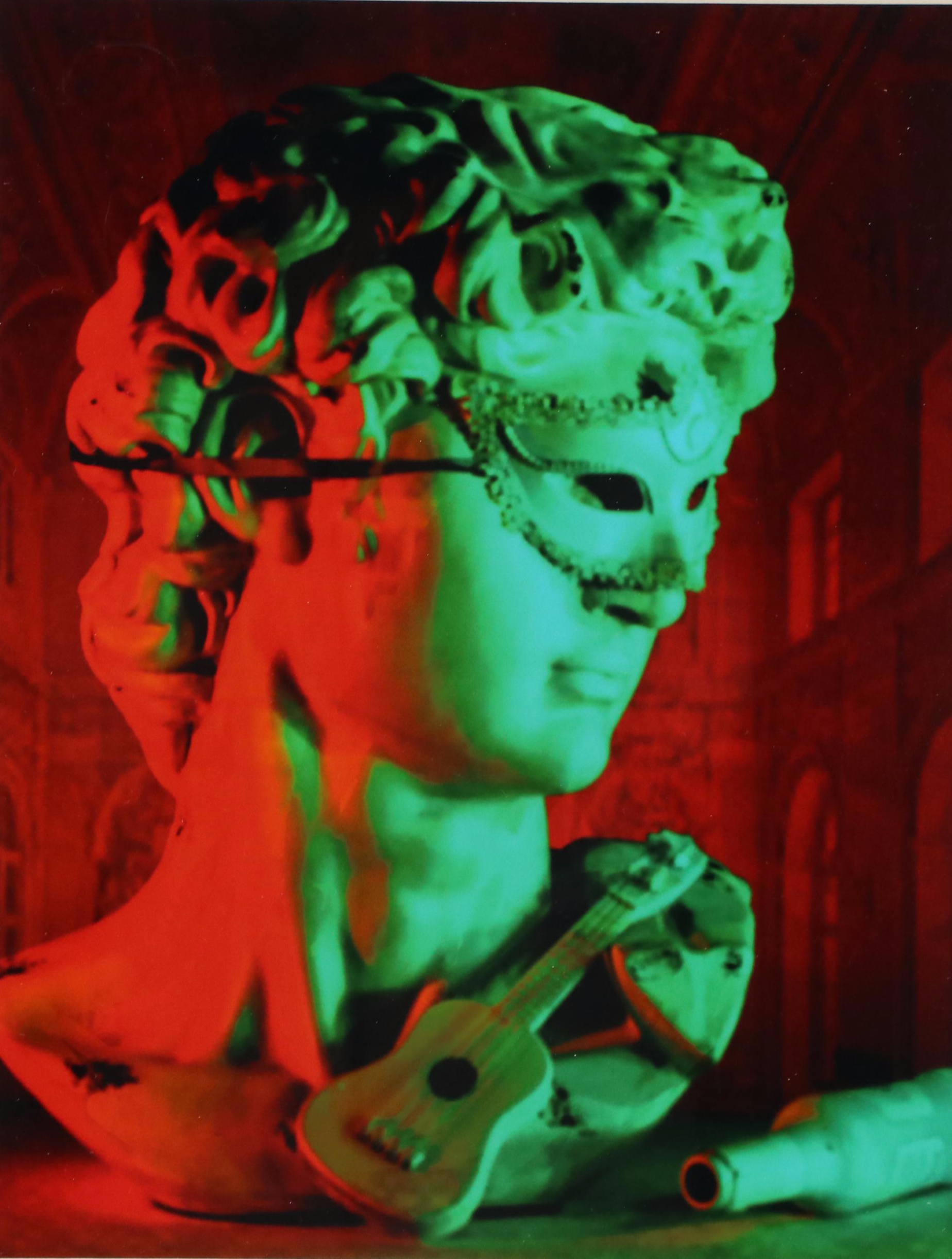 Rob Stephenson Framed Digital Print of David Statue Wearing Mask