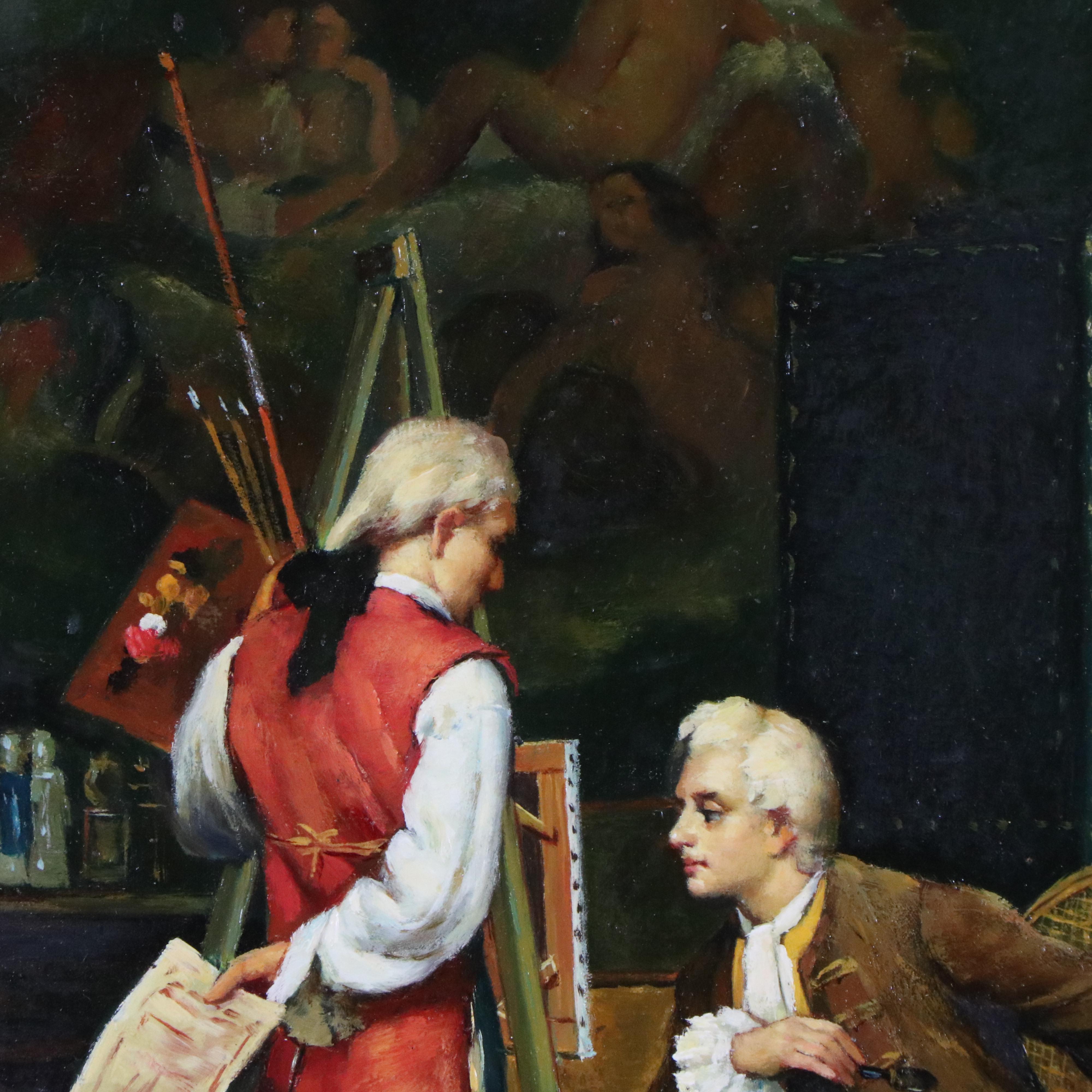 L. Ricciardo After Anatole de Meester "The Connoisseur," 20th Century