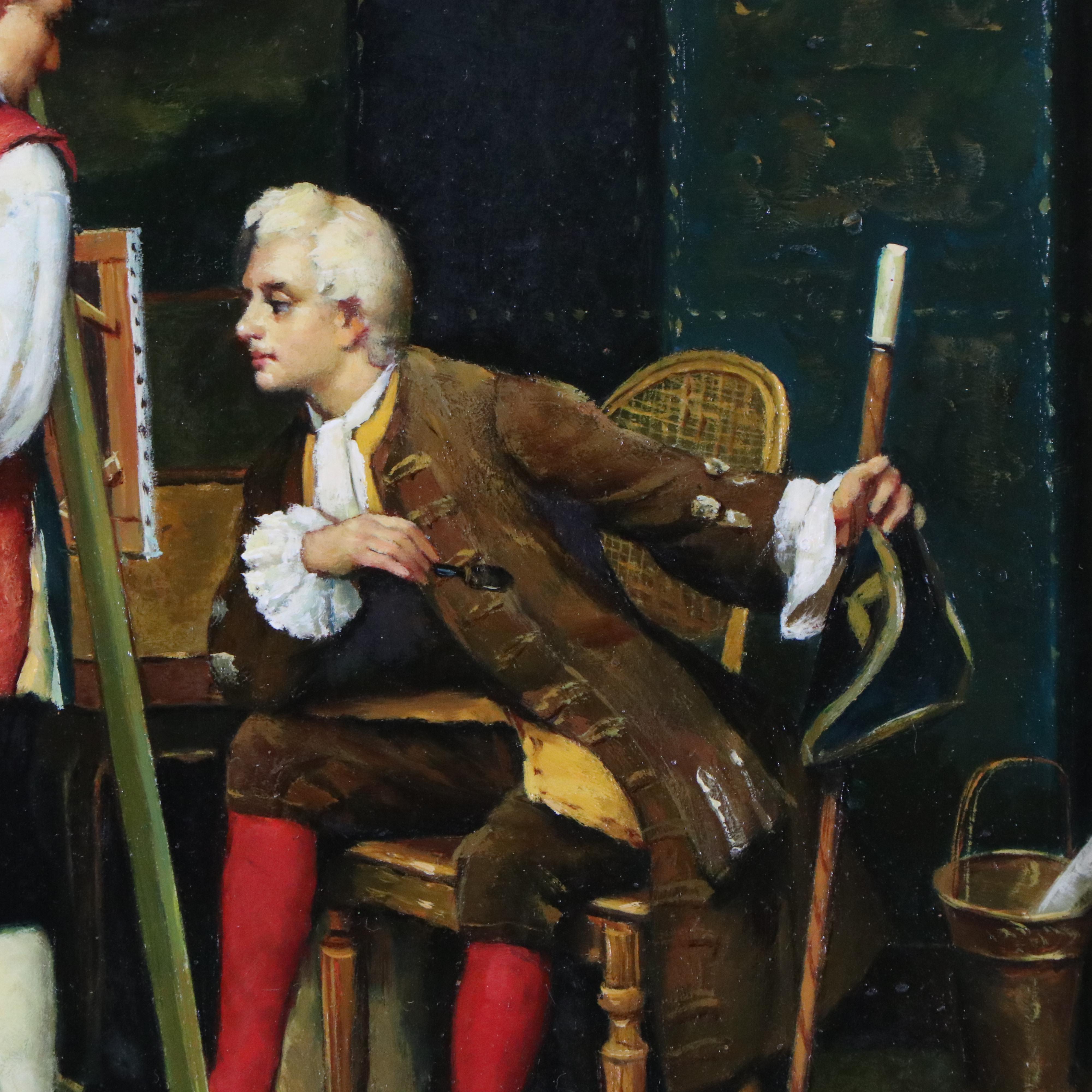 L. Ricciardo After Anatole de Meester "The Connoisseur," 20th Century