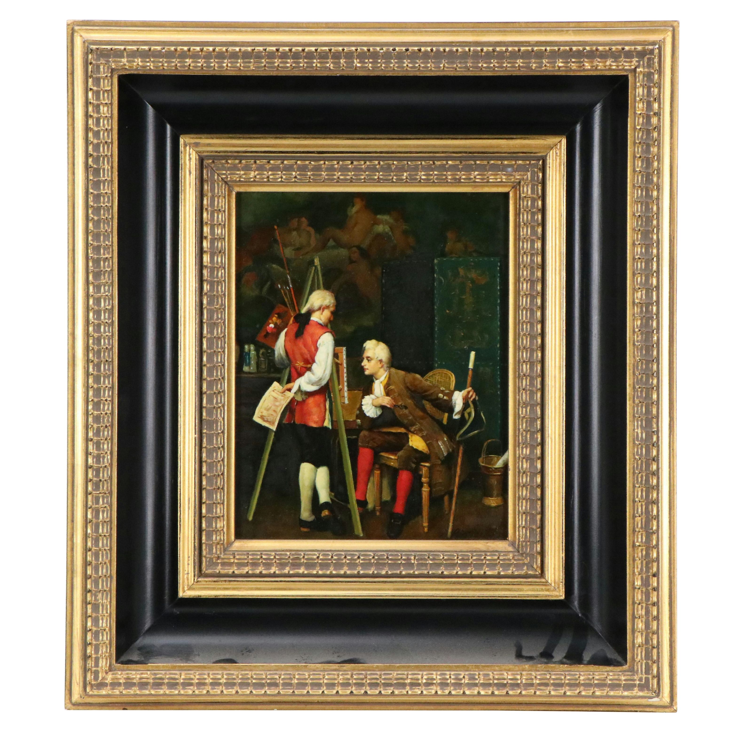 L. Ricciardo After Anatole de Meester "The Connoisseur," 20th Century