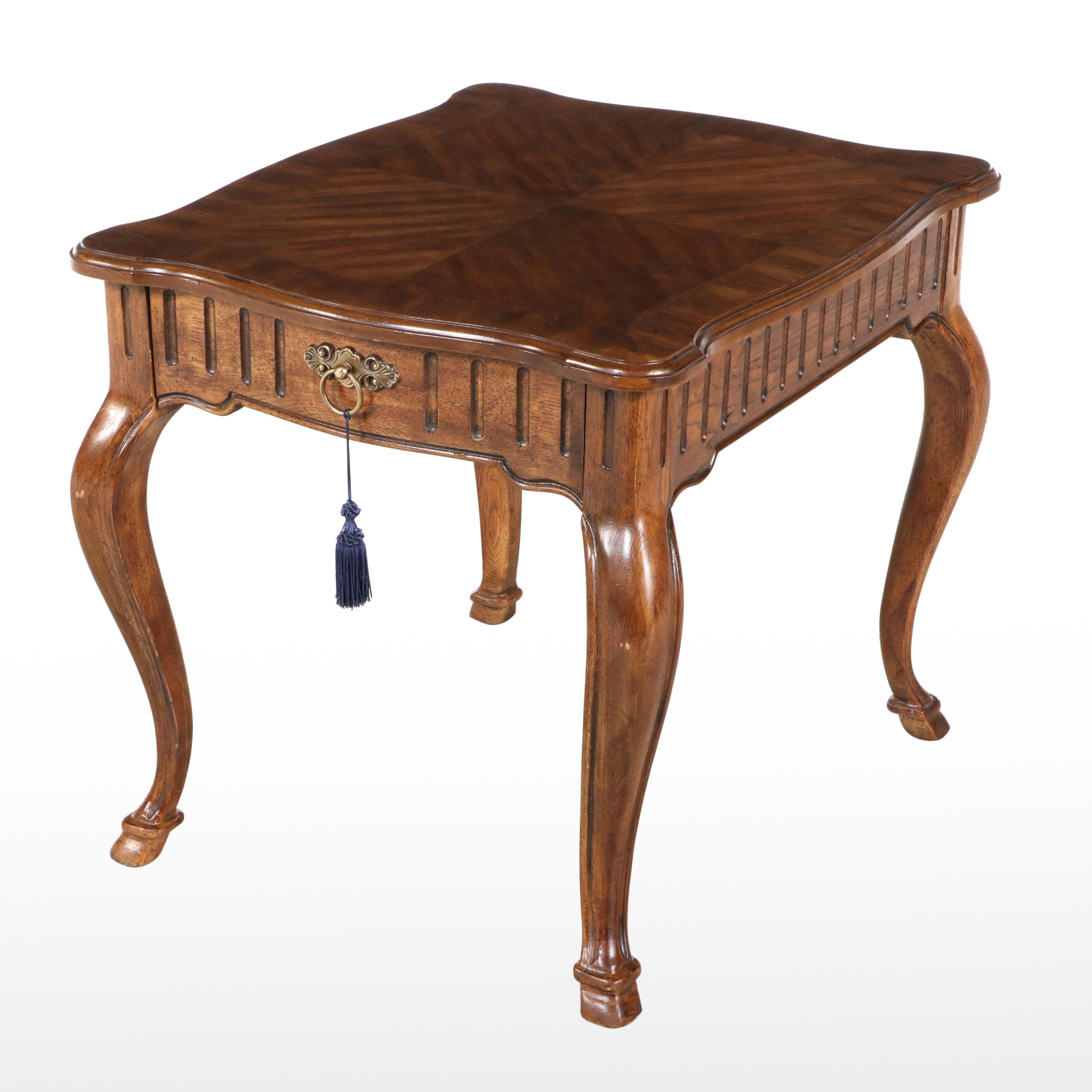 Drexel French Provincial Style Oak Side Table, Late 20th Century